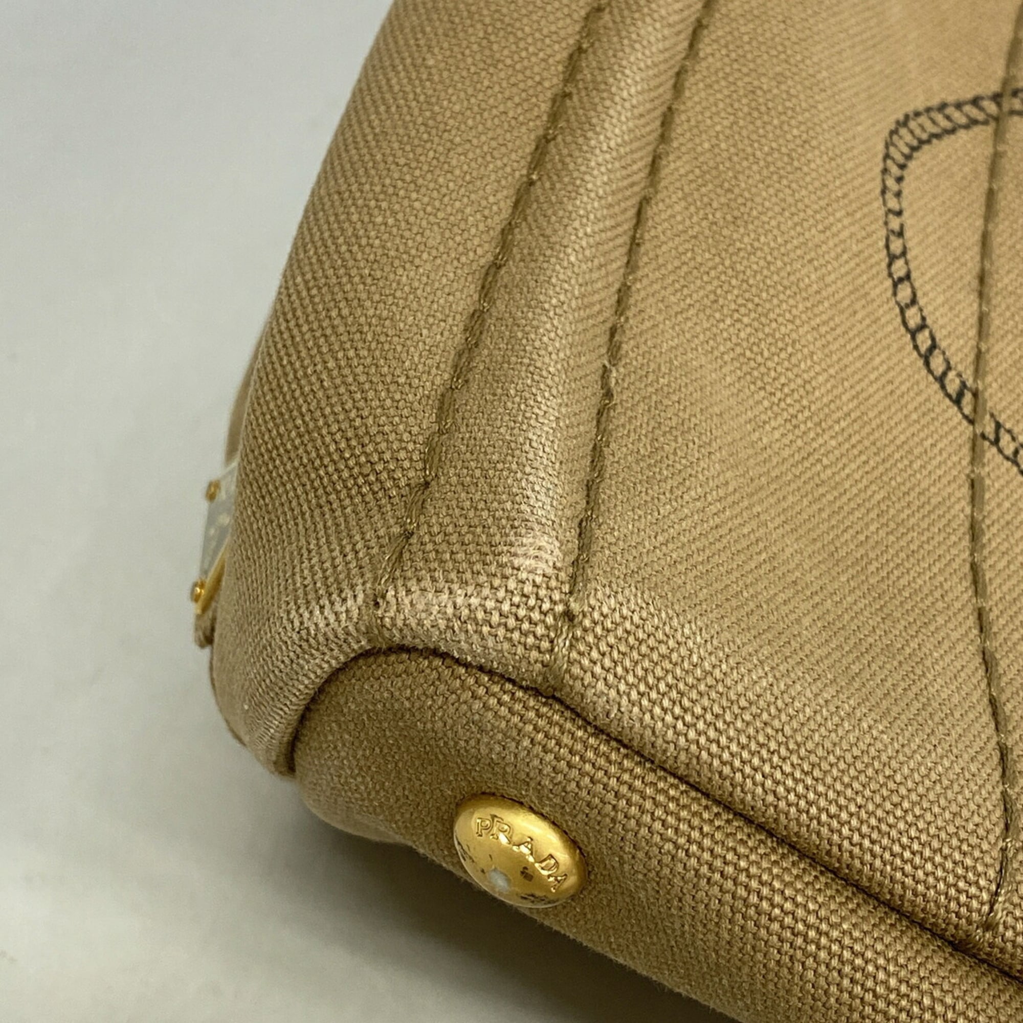 Prada Brown Canvas Tote Bag (Pre-Owned)