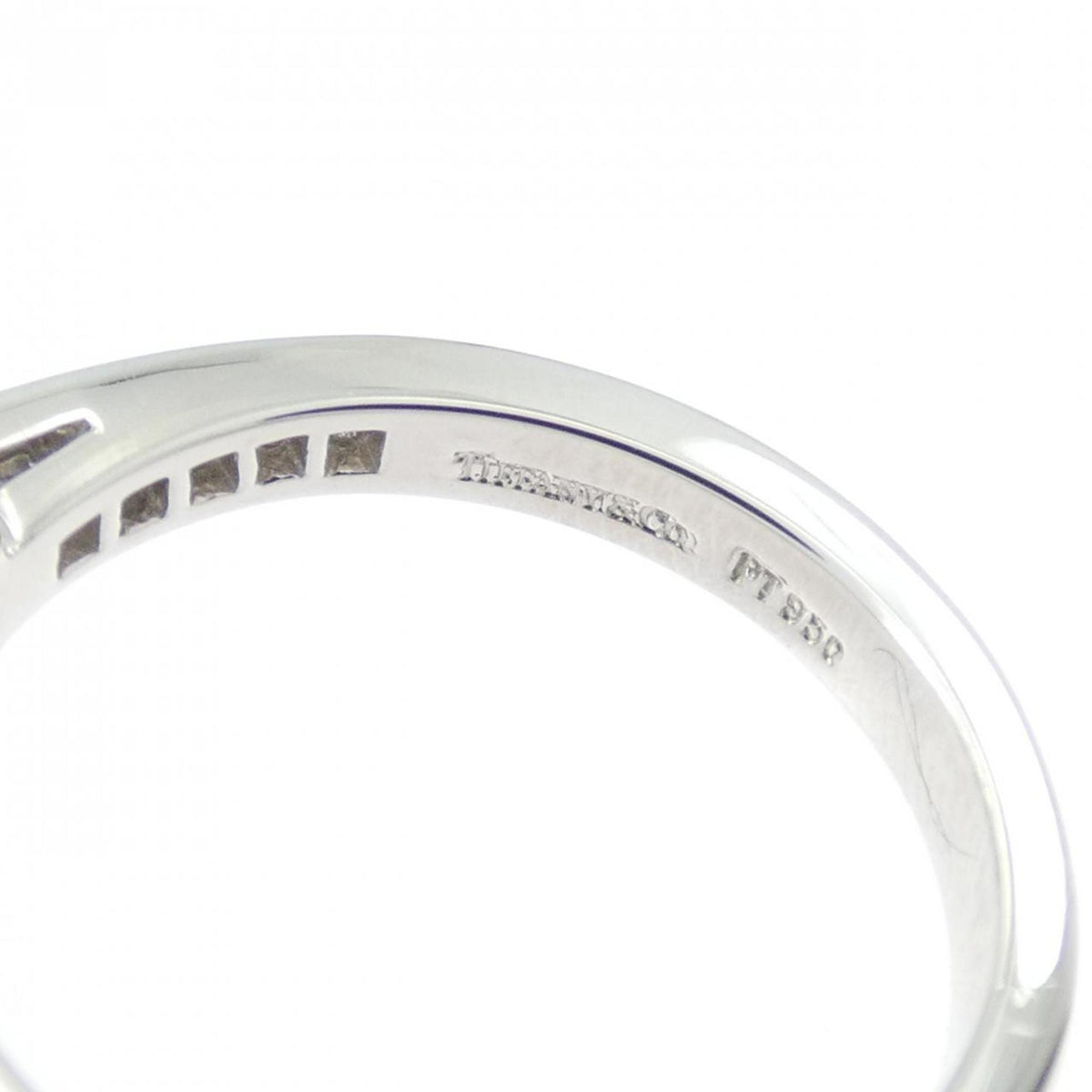 Tiffany Platinum Platinum 950 Band Ring (Pre-Owned)