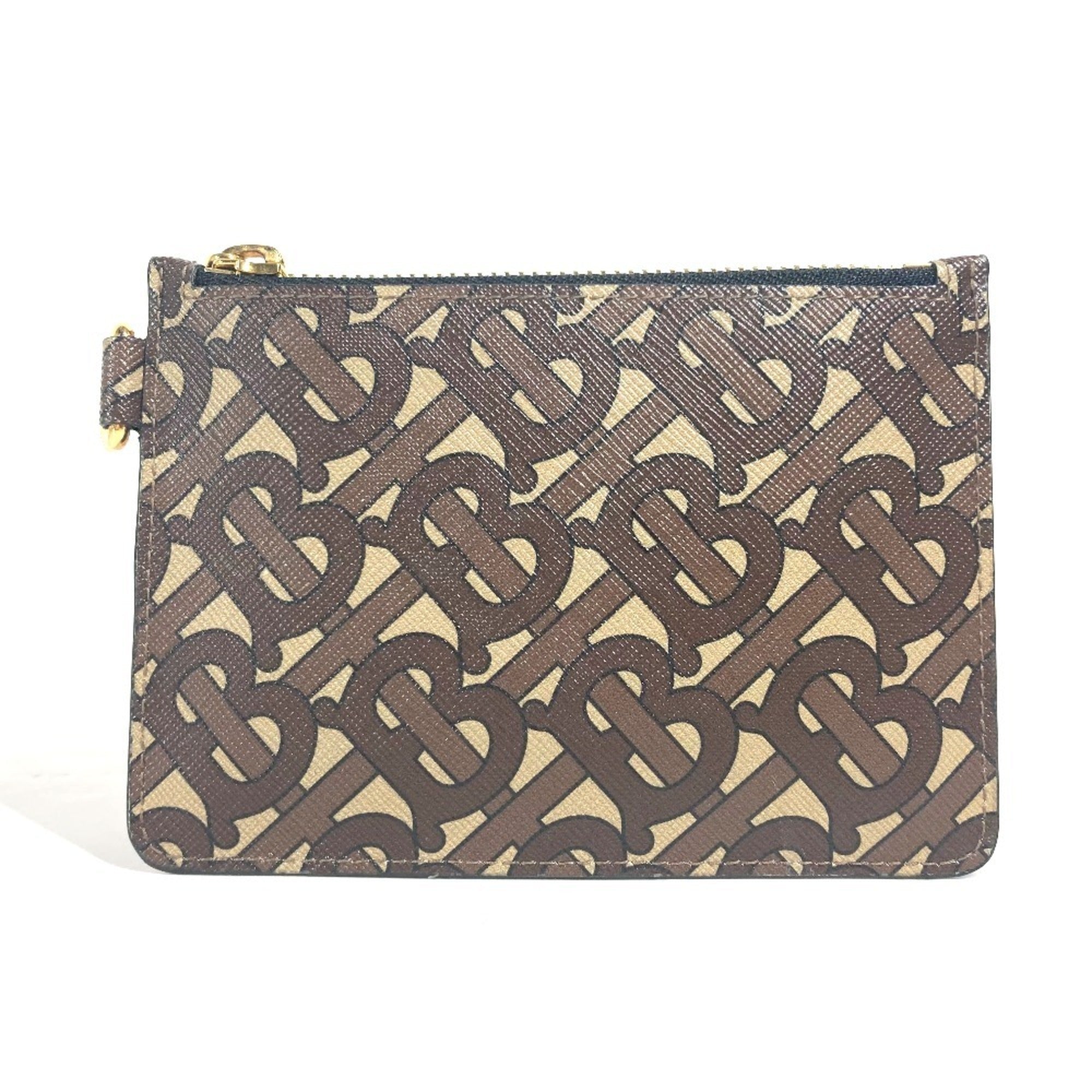 Burberry Beige Brown Leather Coin Purse/Coin Case (Pre-Owned)