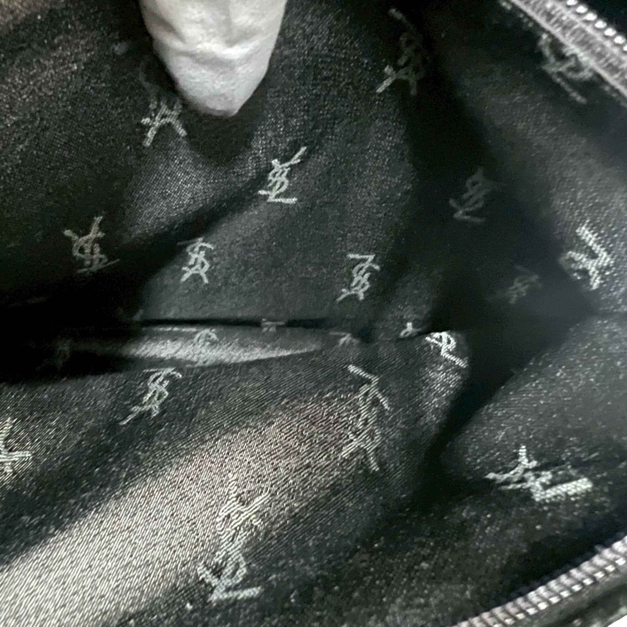 Yves Saint Laurent Black Leather Handbag Shoulder Bag (Pre-Owned)