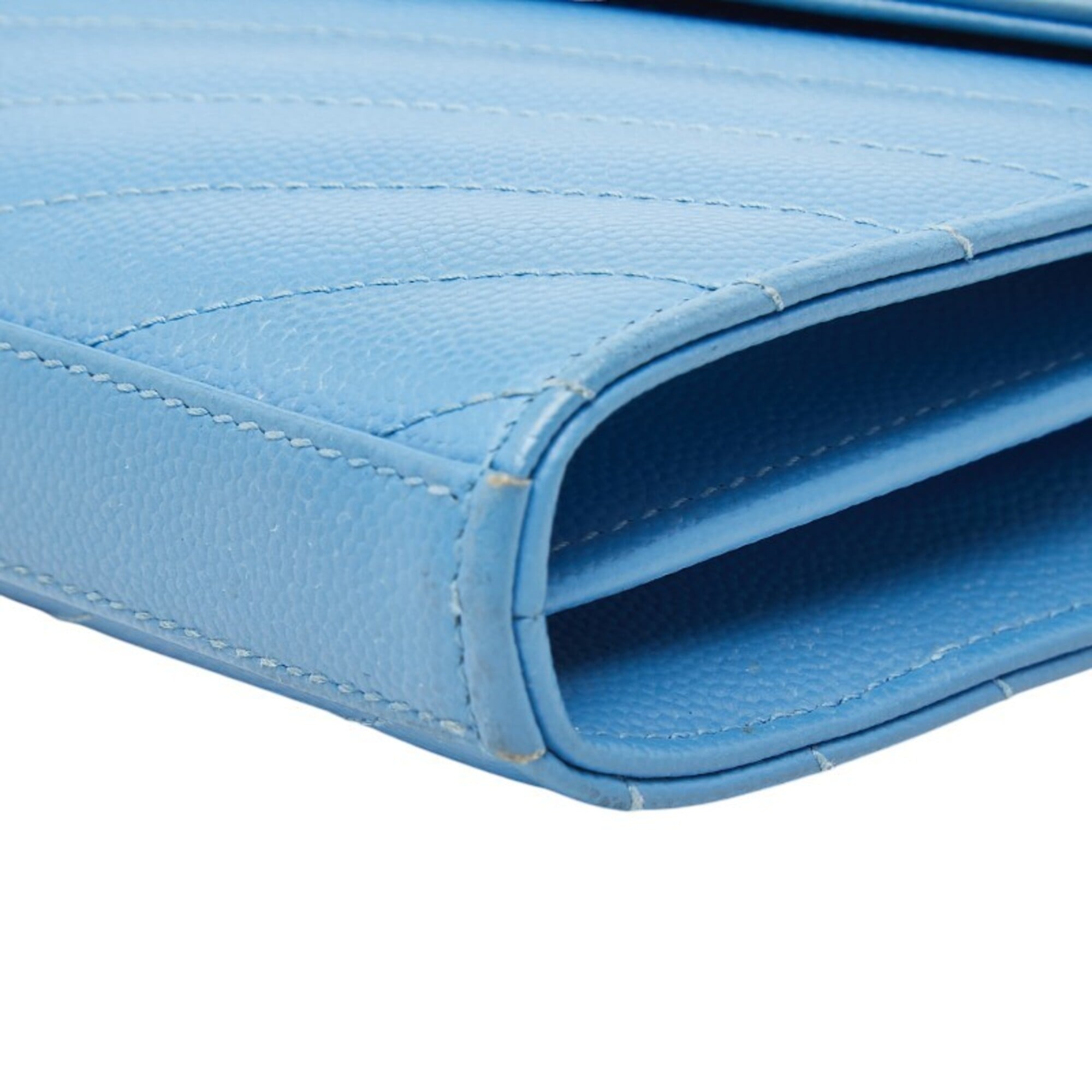 Saint Laurent Blue Gold Leather Shoulder Bag (Pre-Owned)