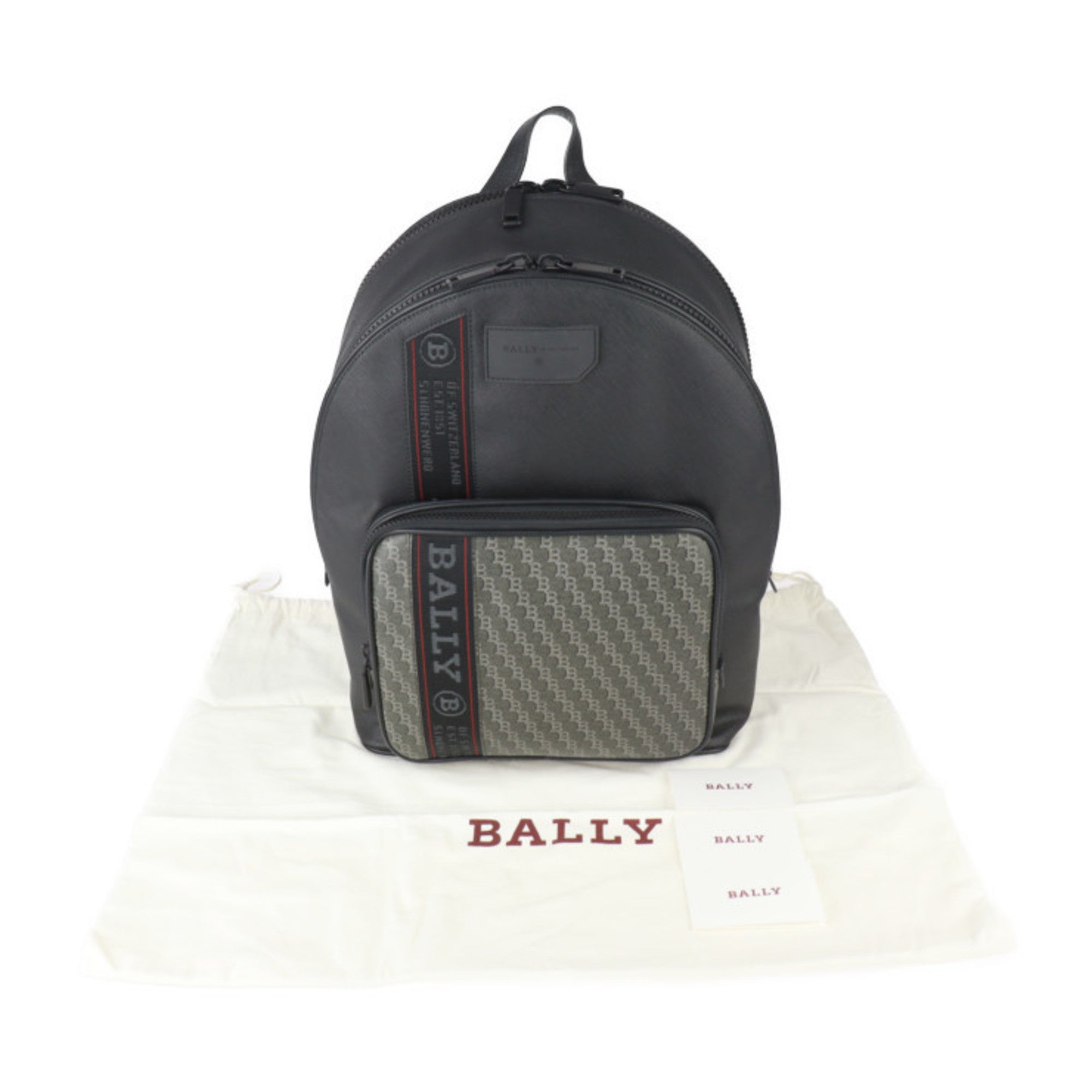 Bally Black Pvc Leather Backpack (Pre-Owned)