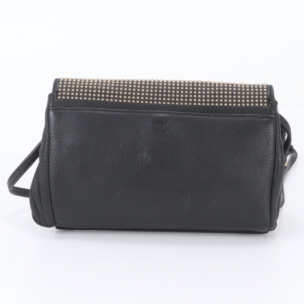 Mcm Black Gold Leather Shoulder Bag (Pre-Owned)