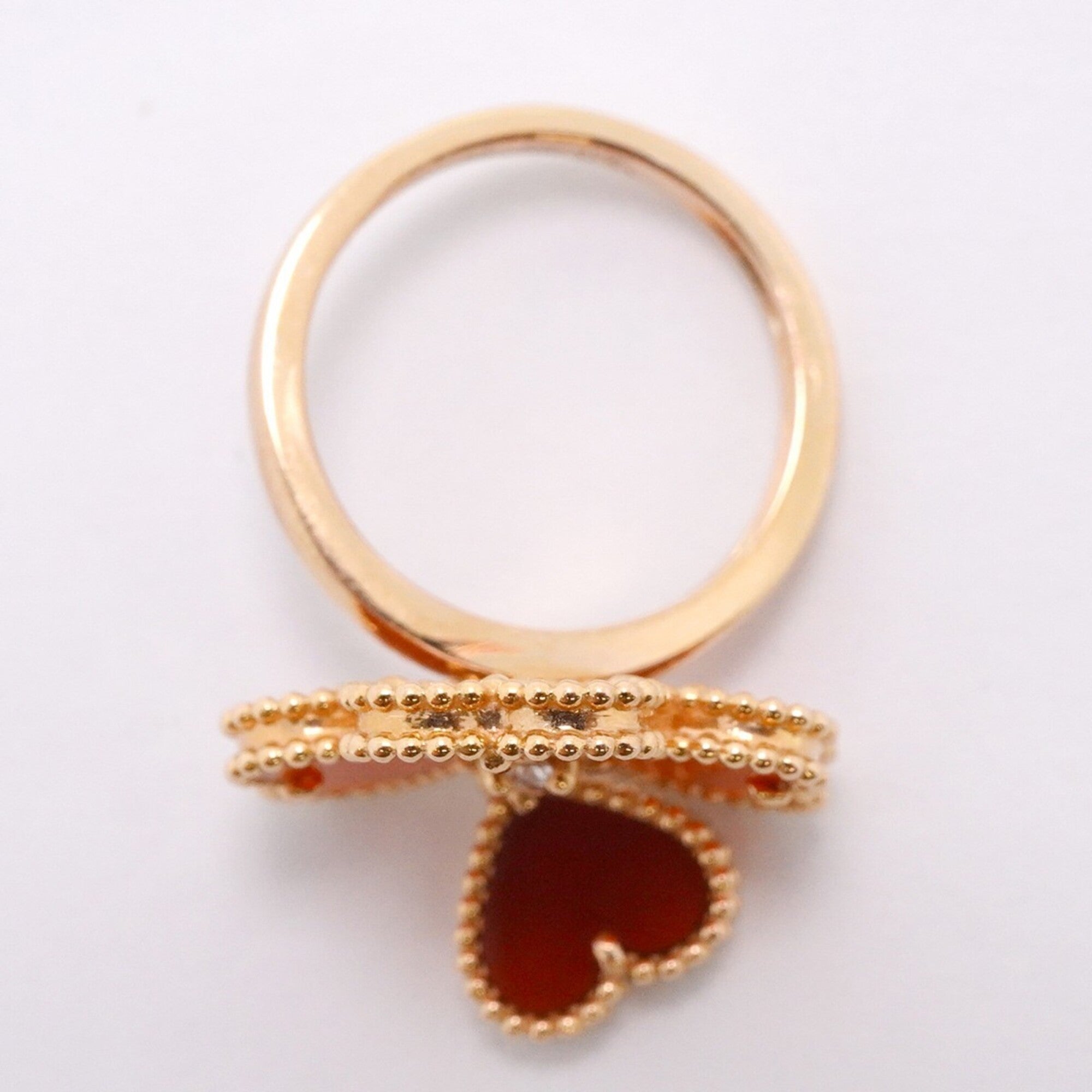 Van Cleef & Arpels Red Color Pink Gold (18K) Band Ring (Pre-Owned)