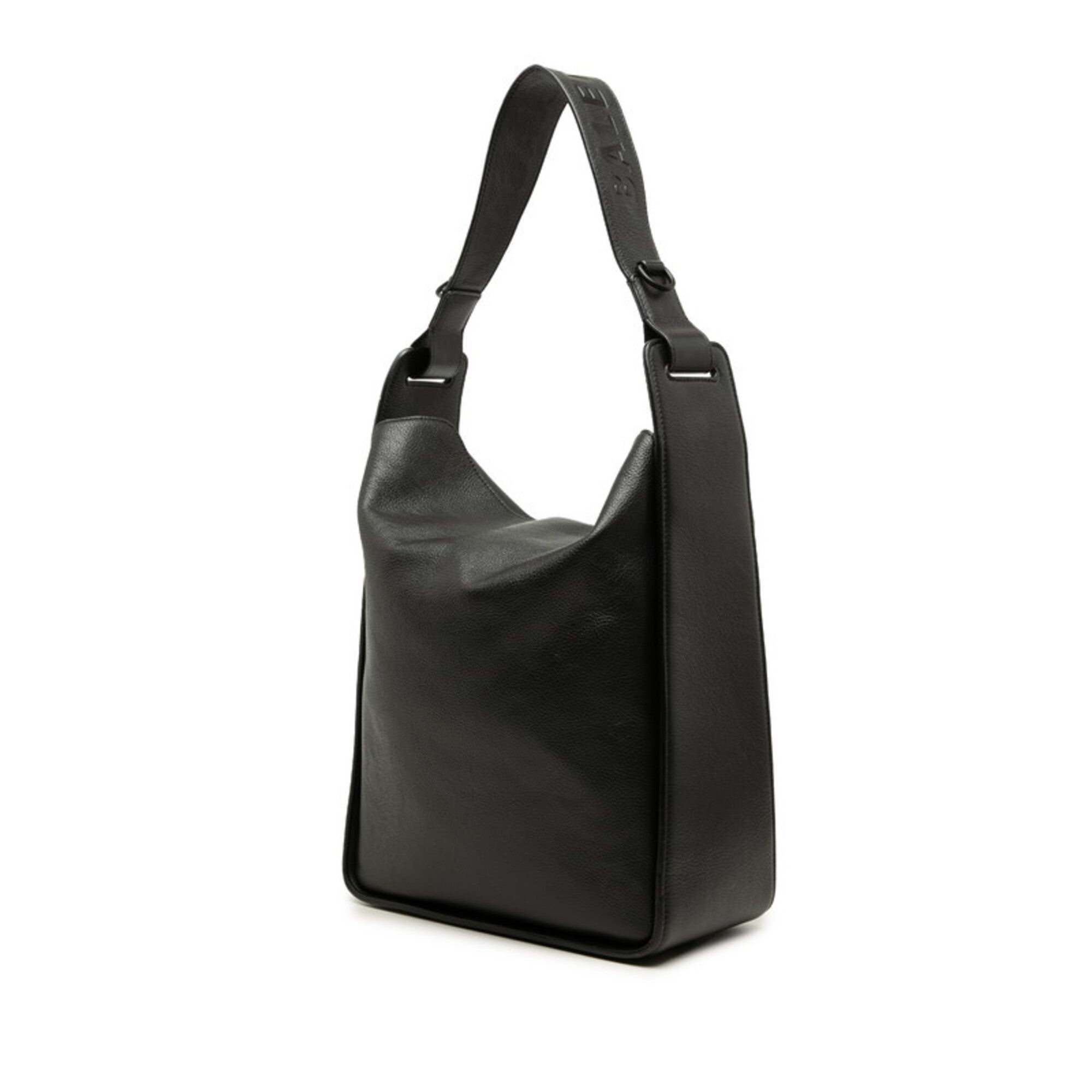 Balenciaga Black Leather Shoulder Bag Tote Bag (Pre-Owned)