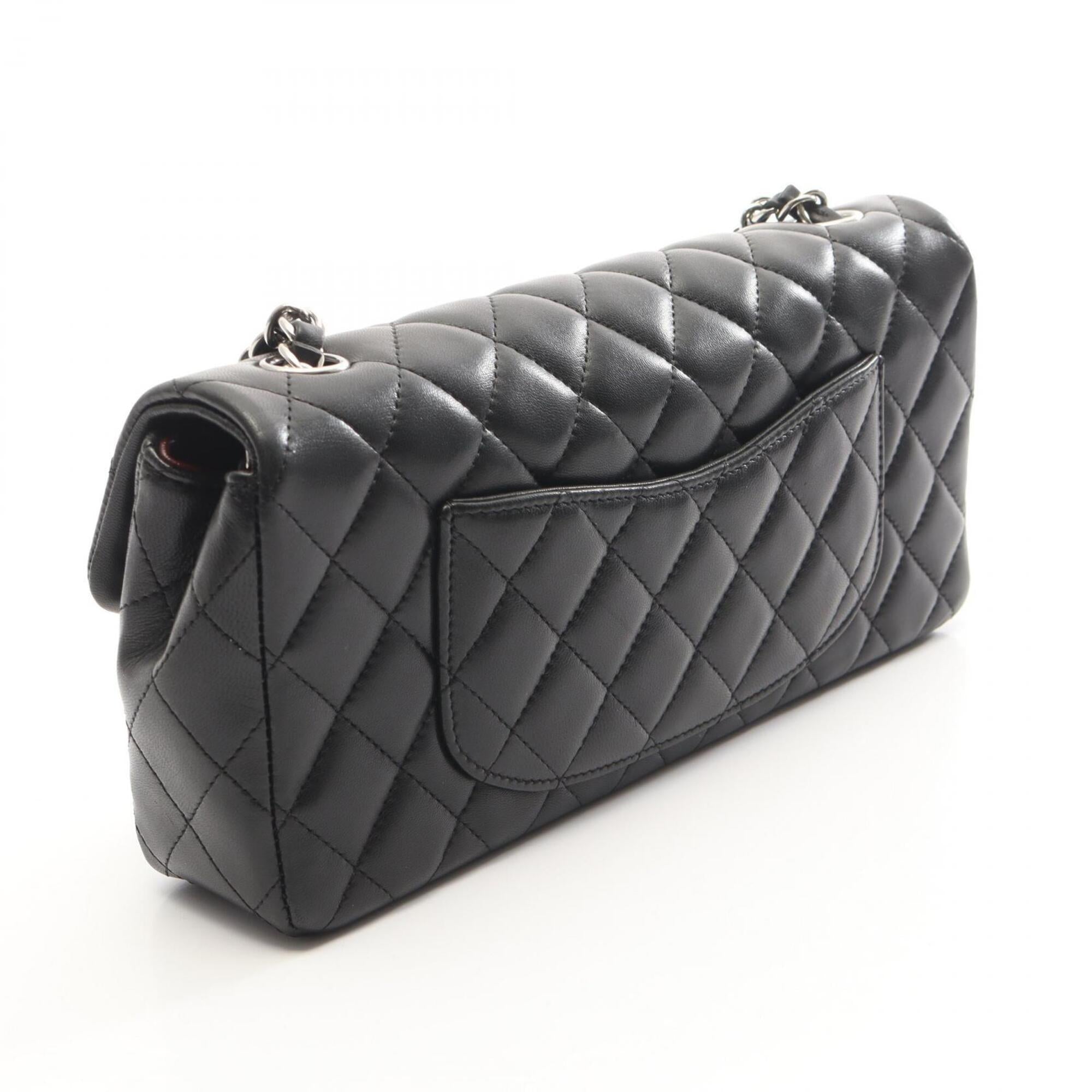 Chanel Black Leather Handbag Shoulder Bag (Pre-Owned)