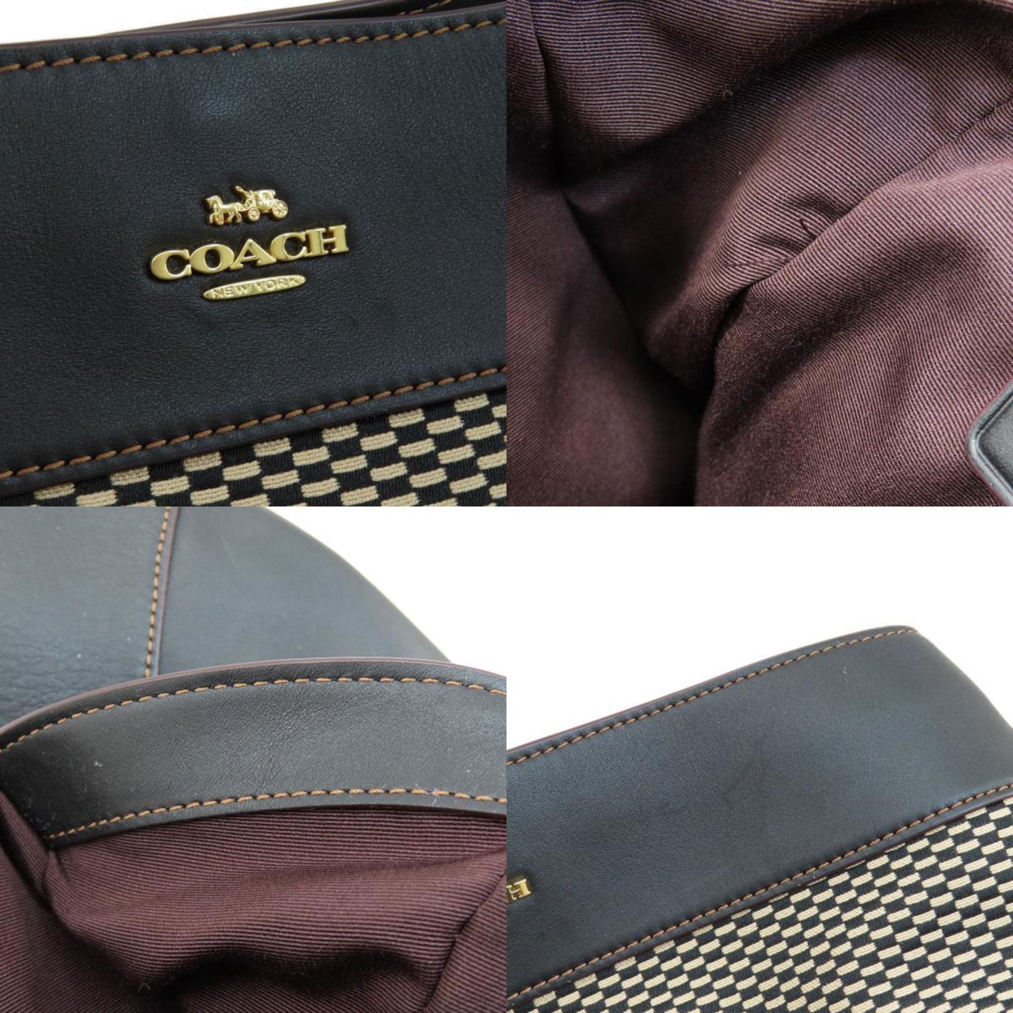 Coach Black Canvas Tote Bag (Pre-Owned)