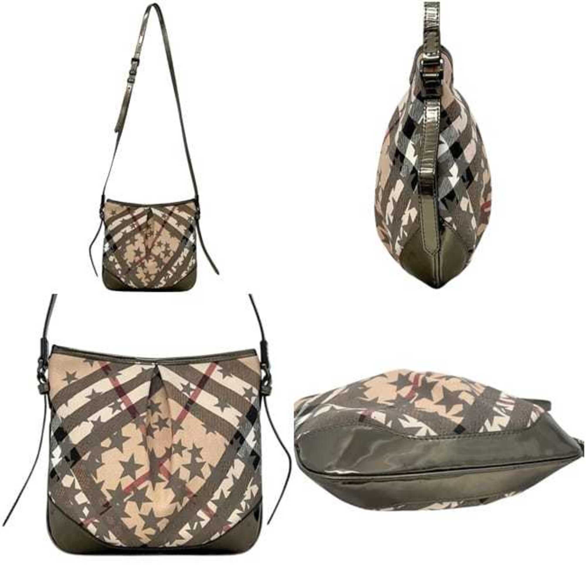 Burberry Beige Pvc Leather Shoulder Bag (Pre-Owned)