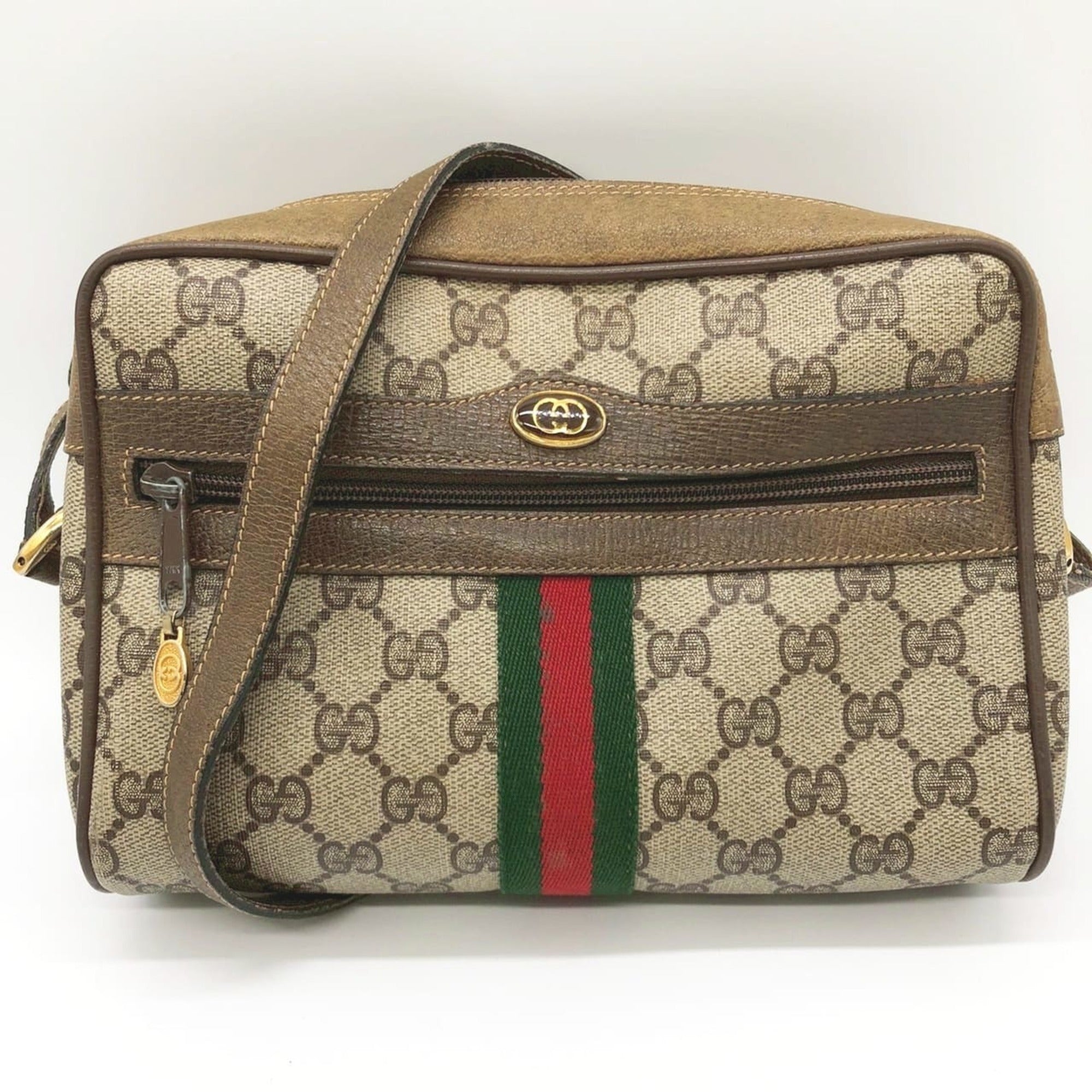 Gucci Brown Gg Supreme Shoulder Bag (Pre-Owned)
