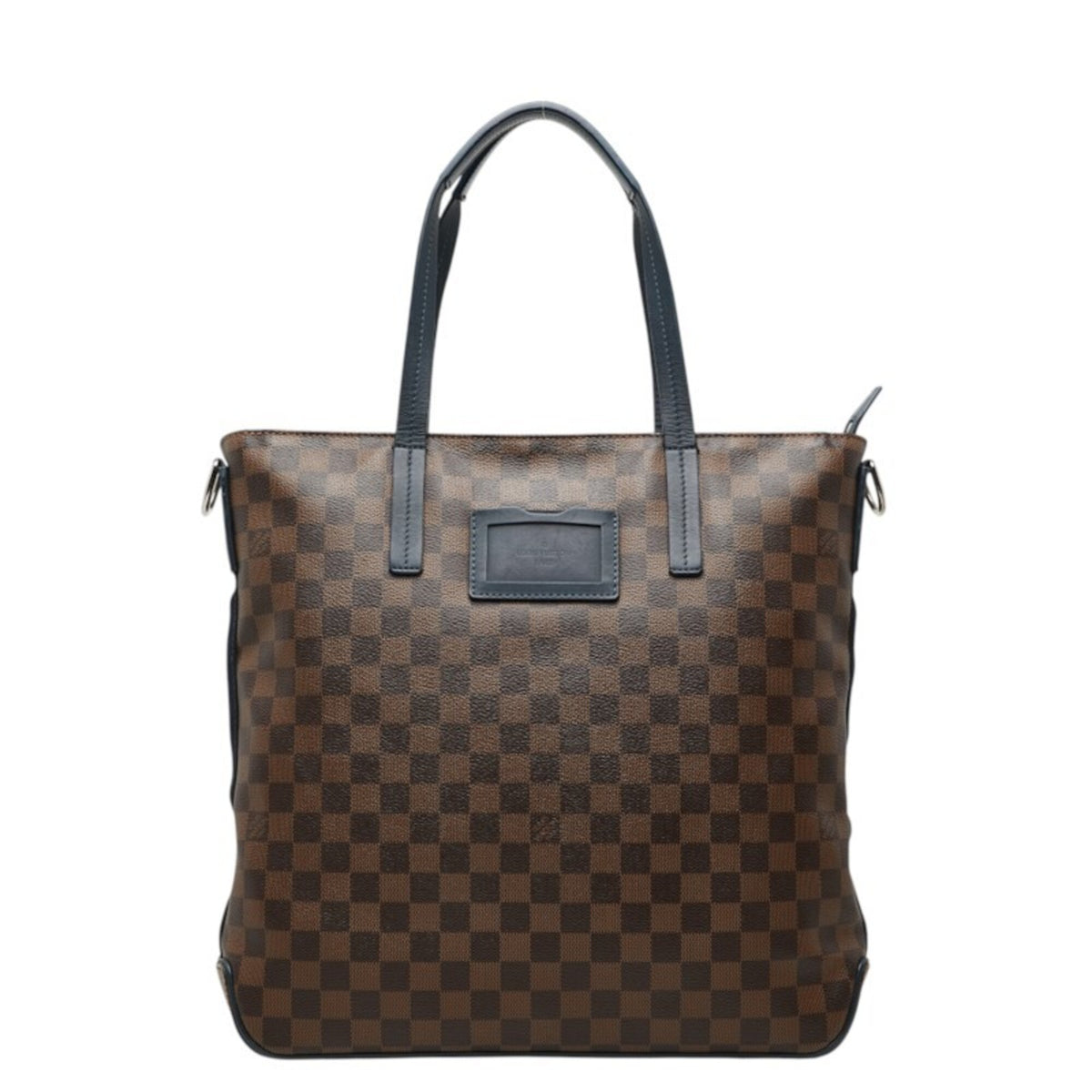 Louis Vuitton Damier Brown Navy Pvc Leather Tote Bag (Pre-Owned)