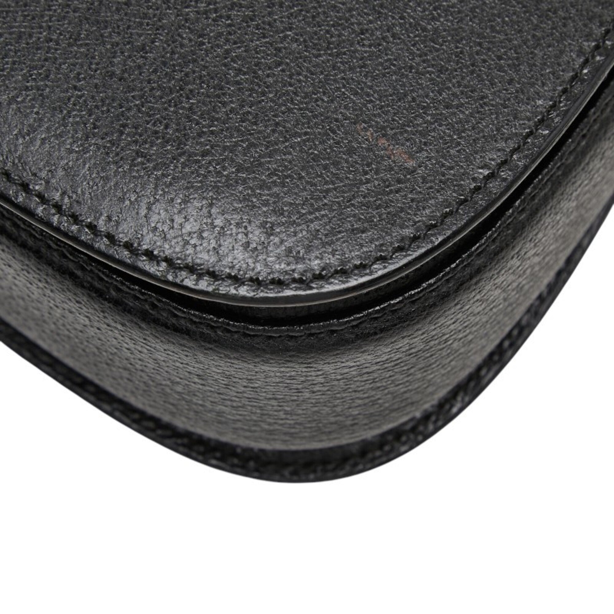 Gucci Black Leather Handbag Shoulder Bag (Pre-Owned)