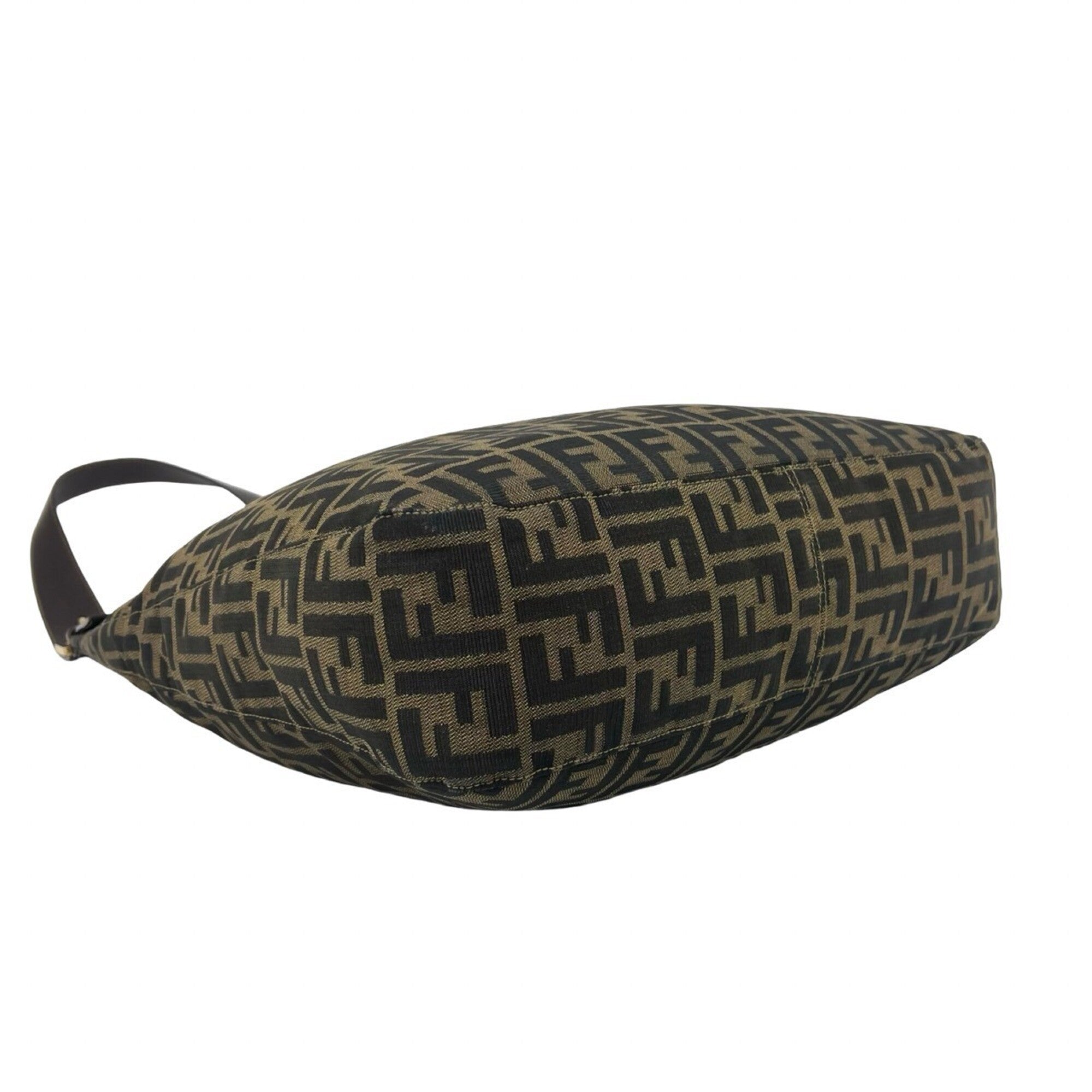 Fendi Brown Canvas Leather Shoulder Bag (Pre-Owned)