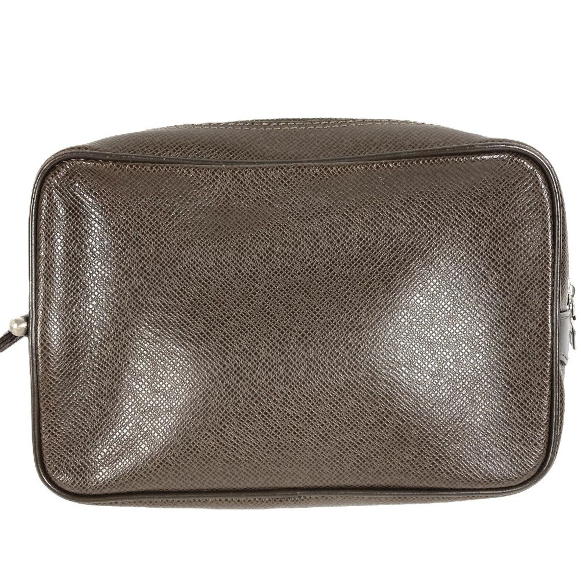 Louis Vuitton Brown Grizzly Taiga Leather Leather Clutch Bag (Pre-Owned)
