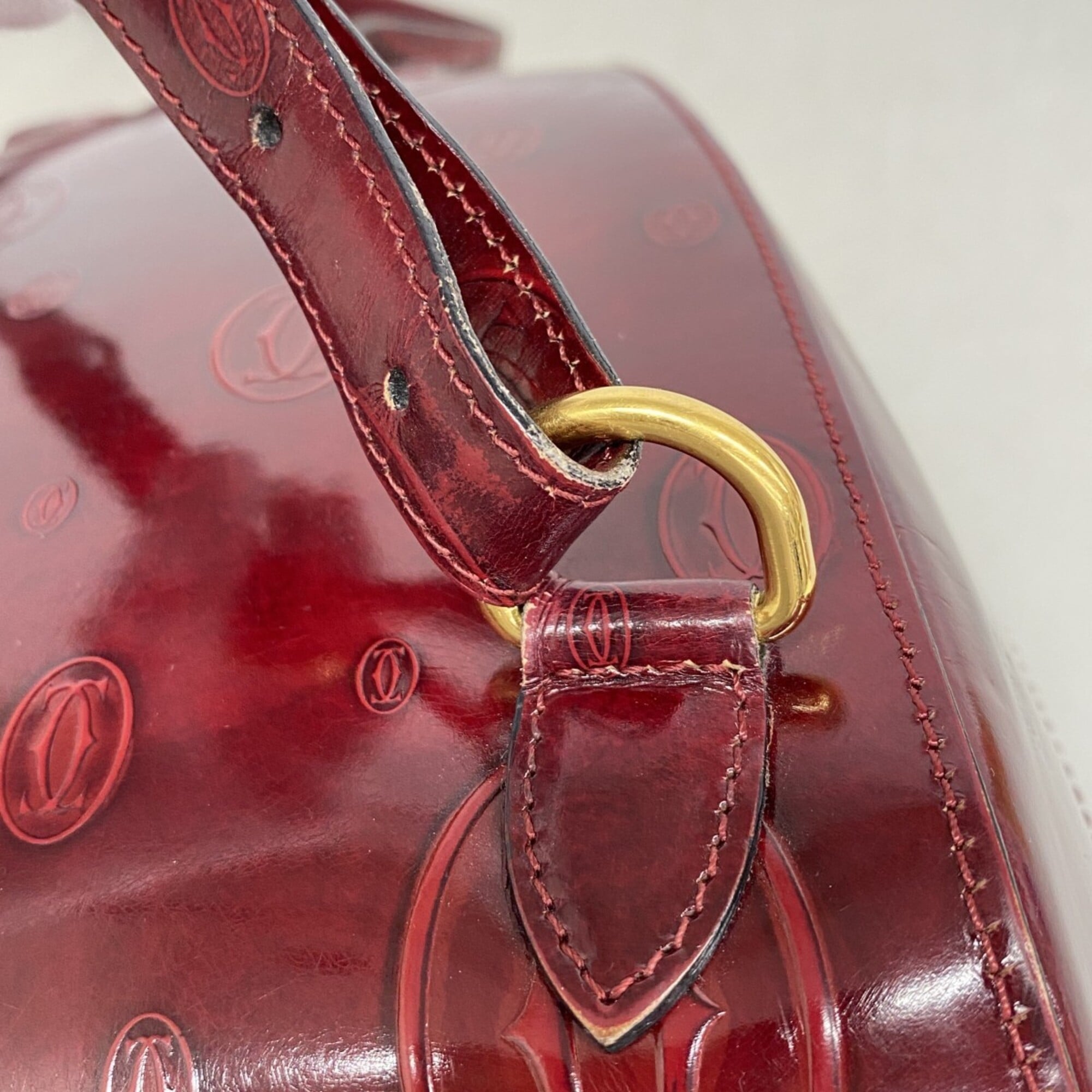 Cartier Bordeaux Leather Backpack (Pre-Owned)