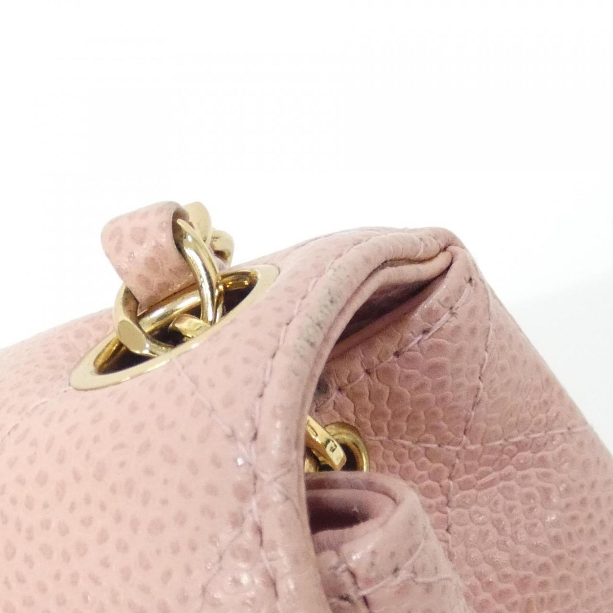Chanel Pink Grained Calfskin Shoulder Bag (Pre-Owned)