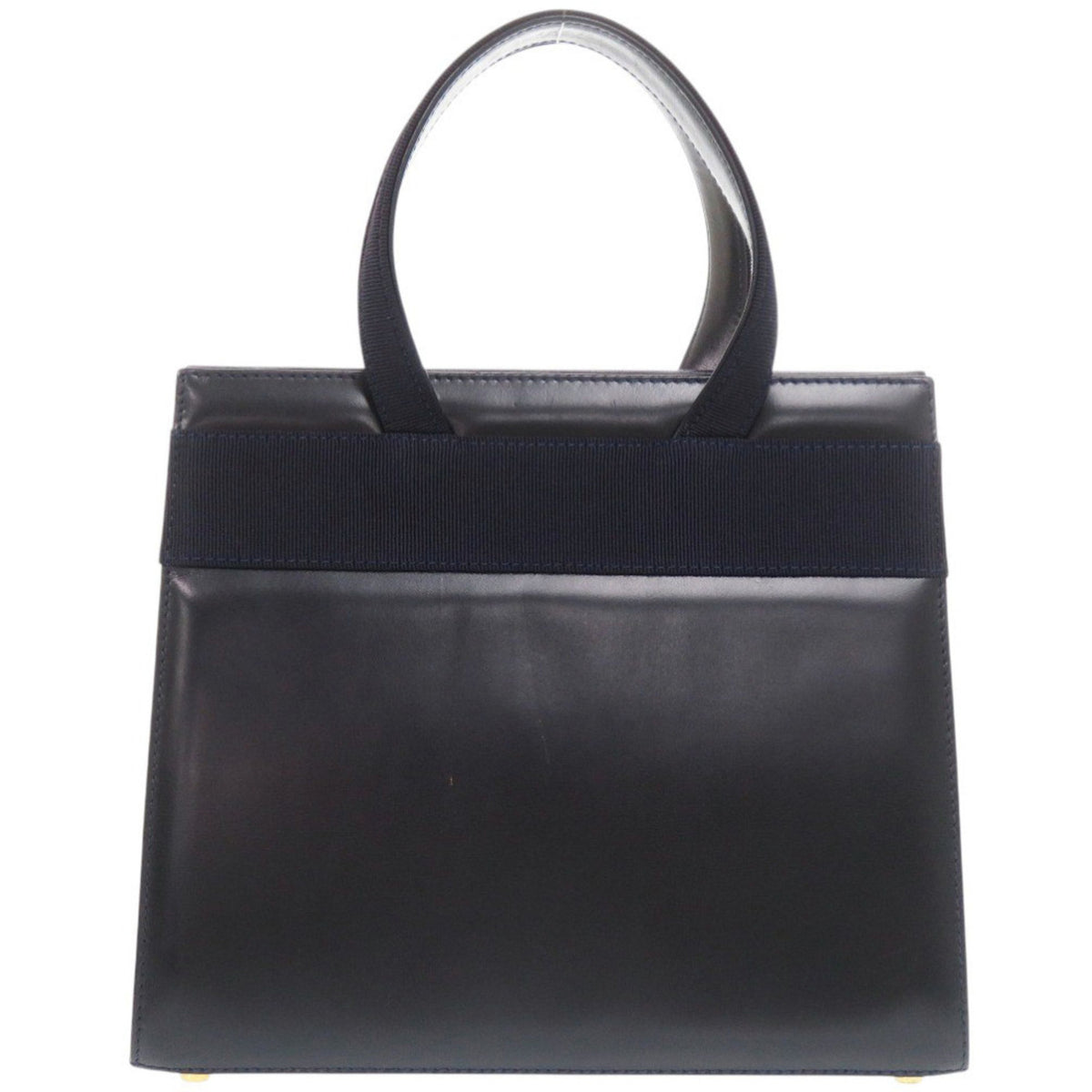Salvatore Ferragamo Navy Leather Handbag (Pre-Owned)