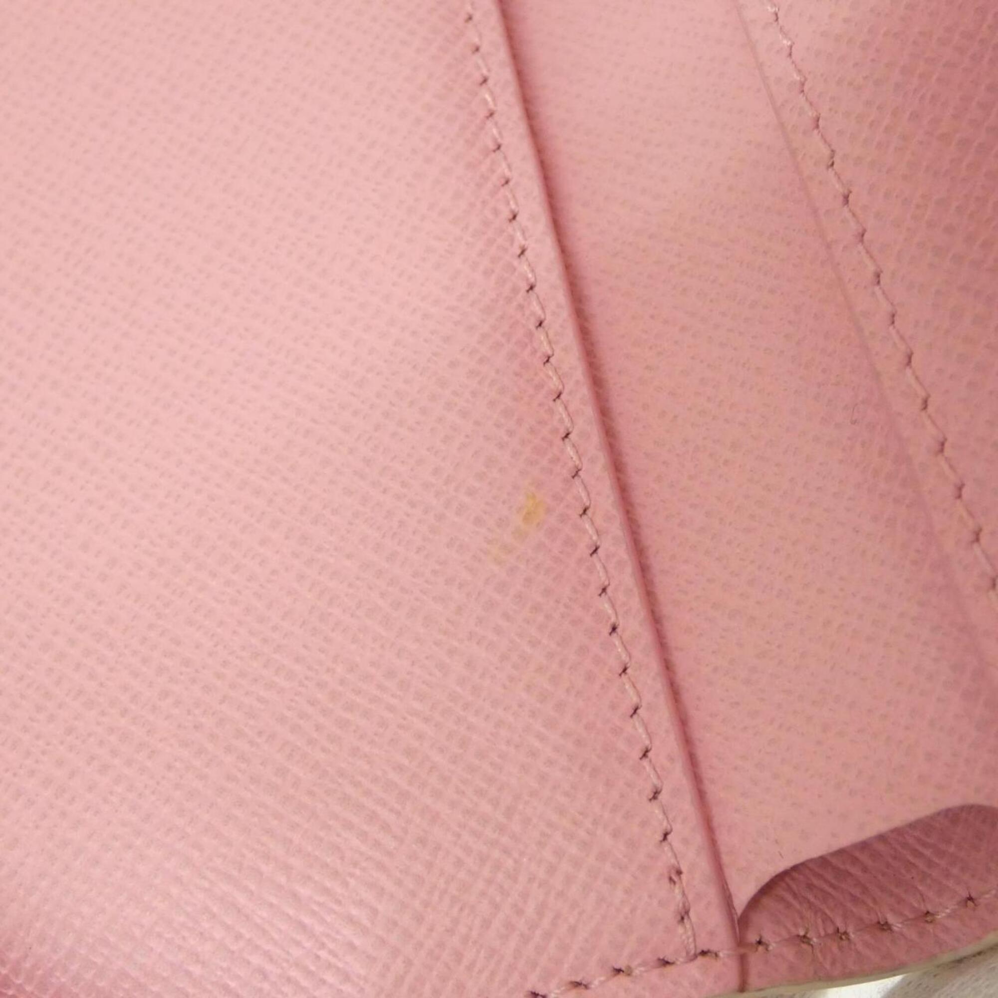 Louis Vuitton Peach Pink Coated Canvas Wallet (Bi-Fold) (Pre-Owned)