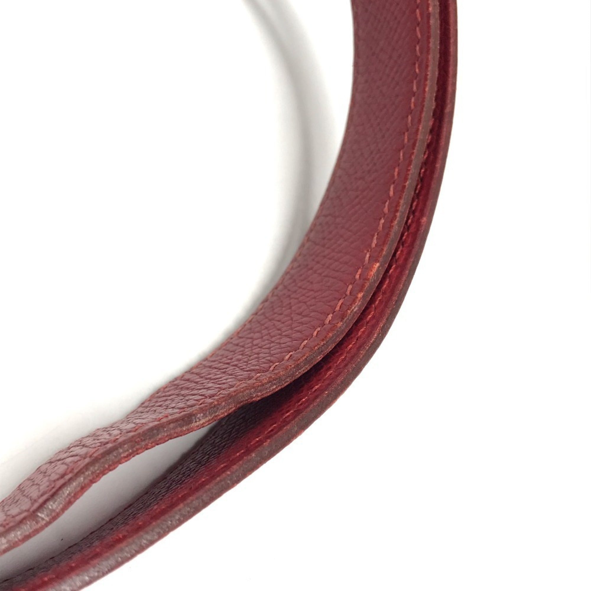 Hermes Red Color Courchevel Leather Shoulder Bag (Pre-Owned)