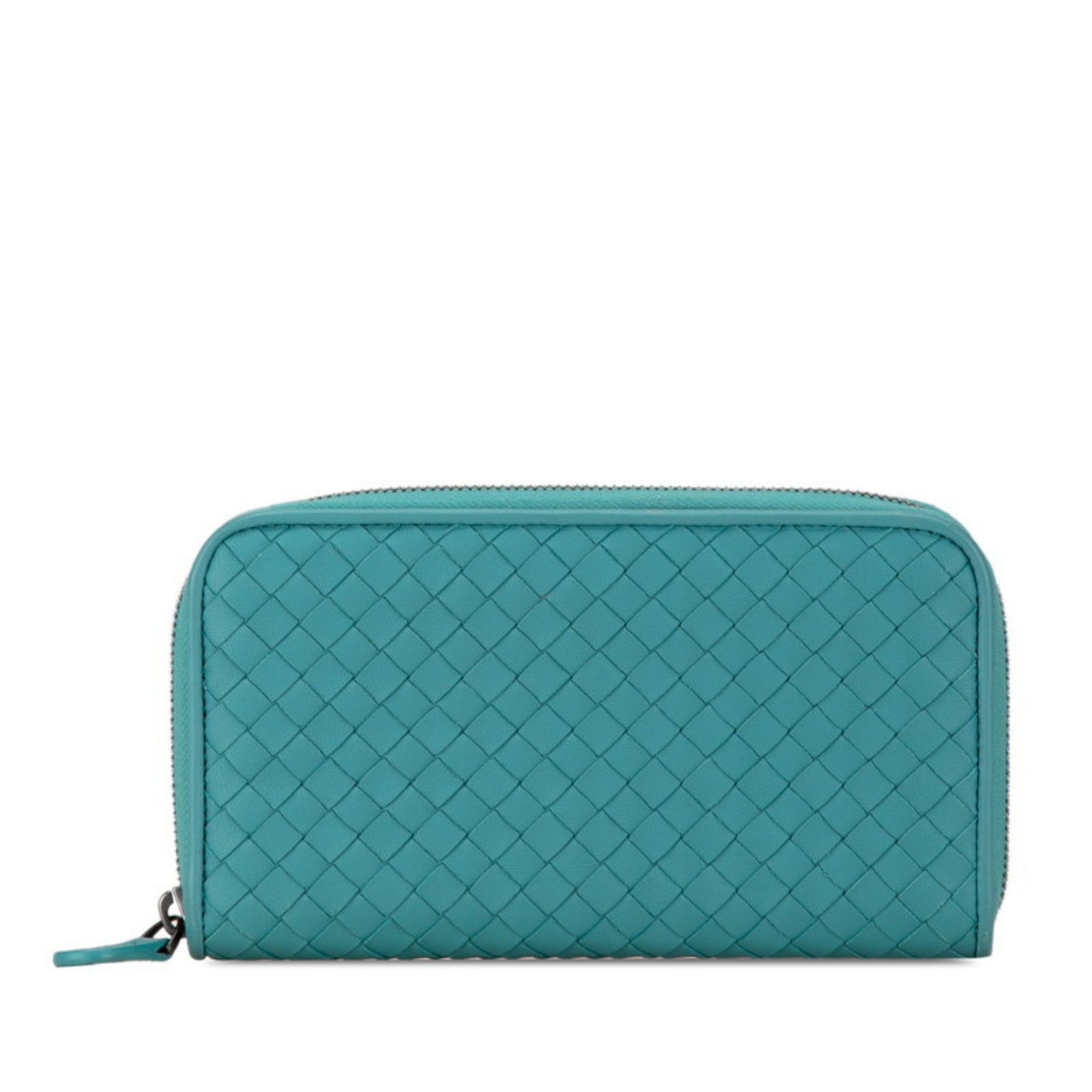 Bottega Veneta Emerald Green Leather Long Wallet (Bi-Fold) (Pre-Owned)