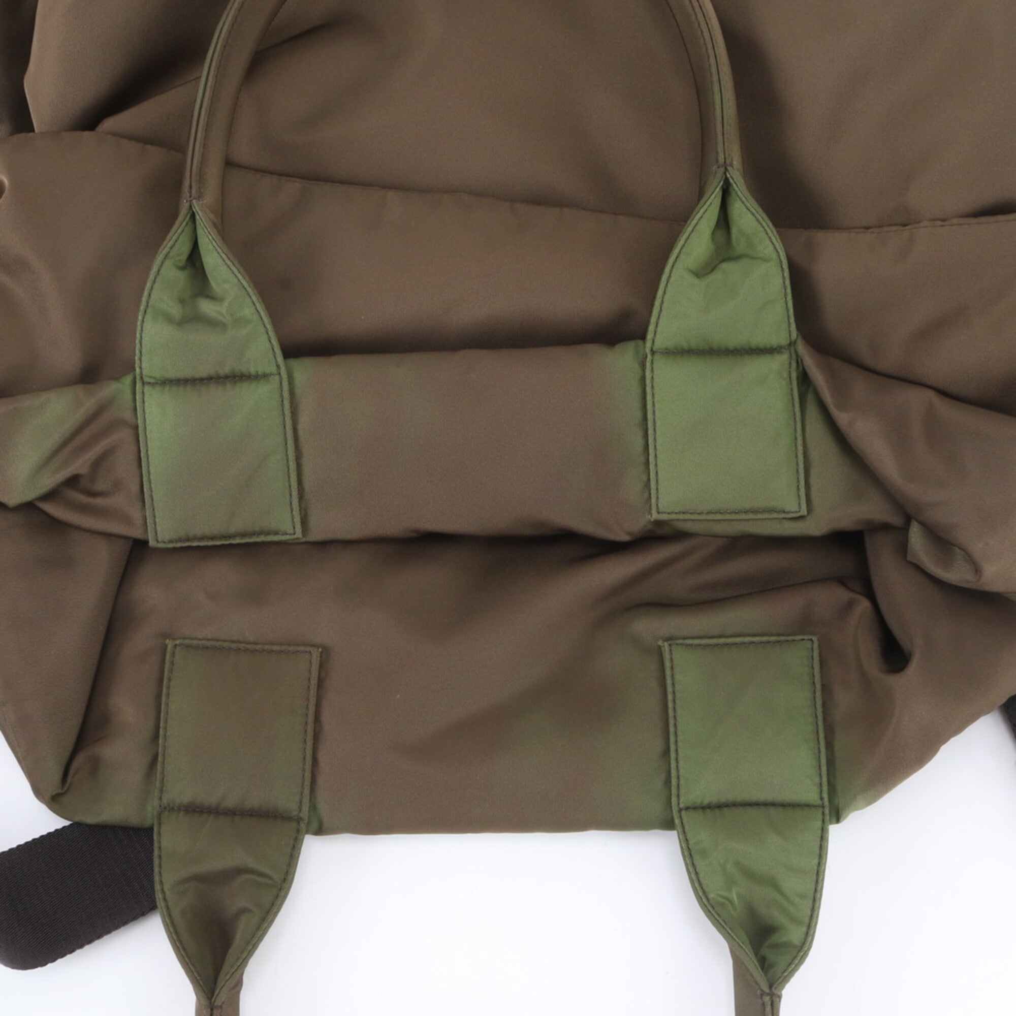 Prada Green Khaki Shoulder Bag Tote Bag (Pre-Owned)