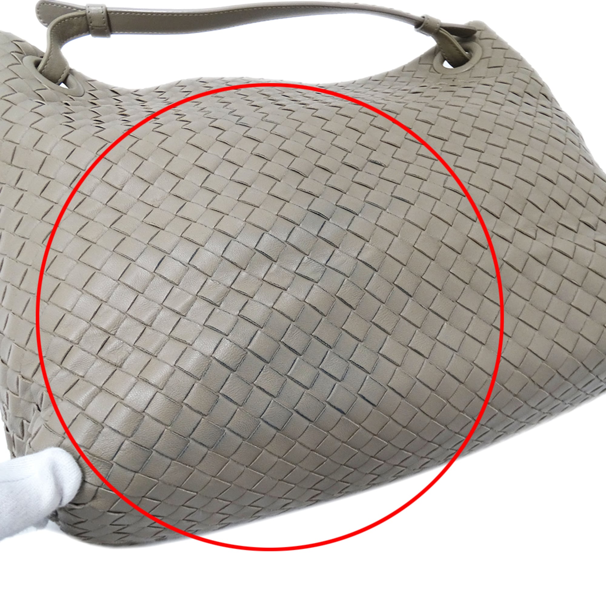 Bottega Veneta Beige Blue Intrecciato Handbag Tote Bag (Pre-Owned)