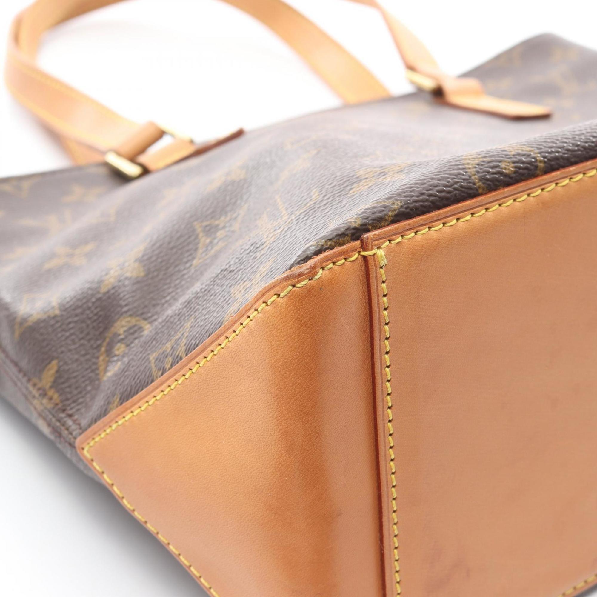 Louis Vuitton Brown Coated Canvas Leather Handbag Shoulder Bag (Pre-Owned)