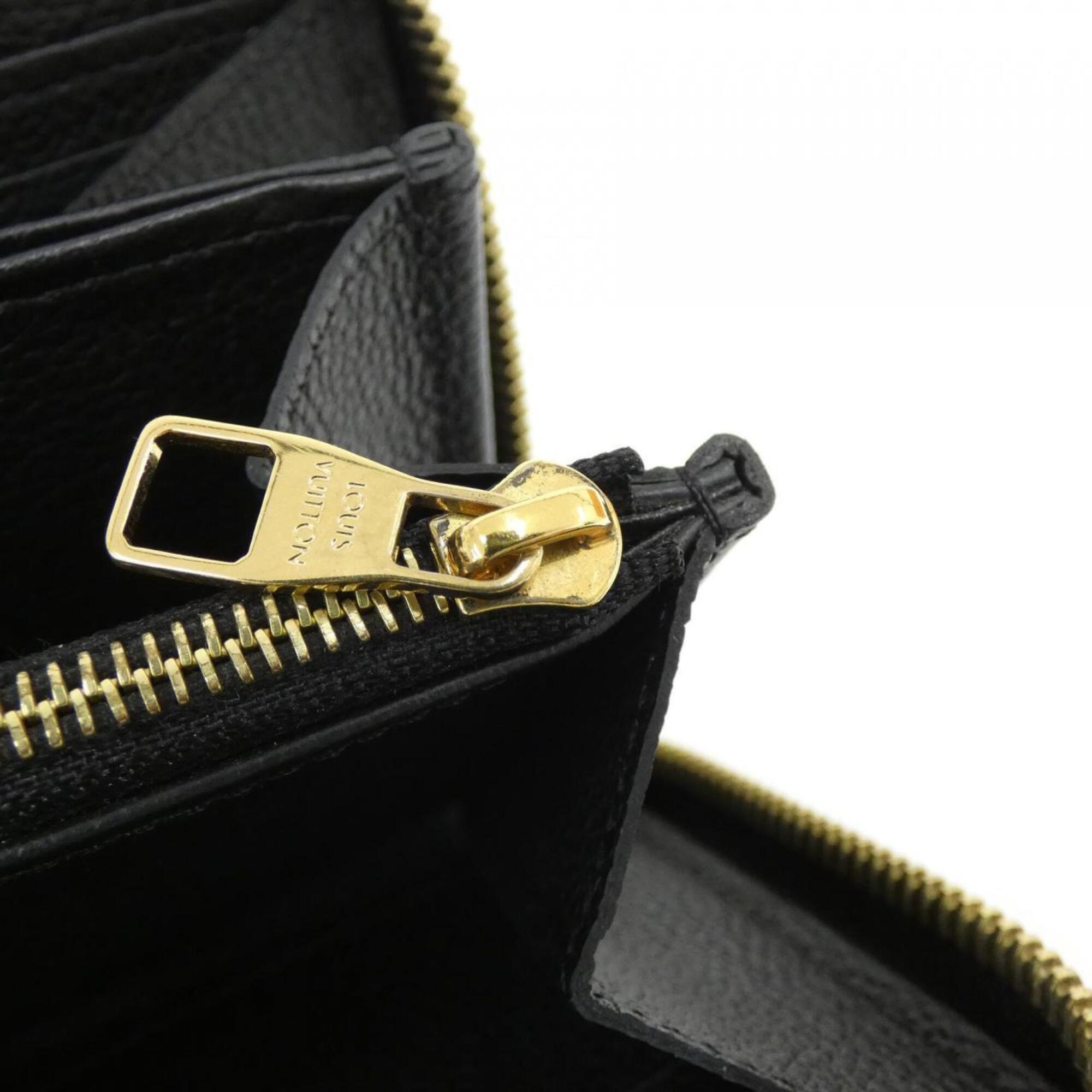 Louis Vuitton Monogram Empreinte Black Leather Long Wallet (Bi-Fold) (Pre-Owned)