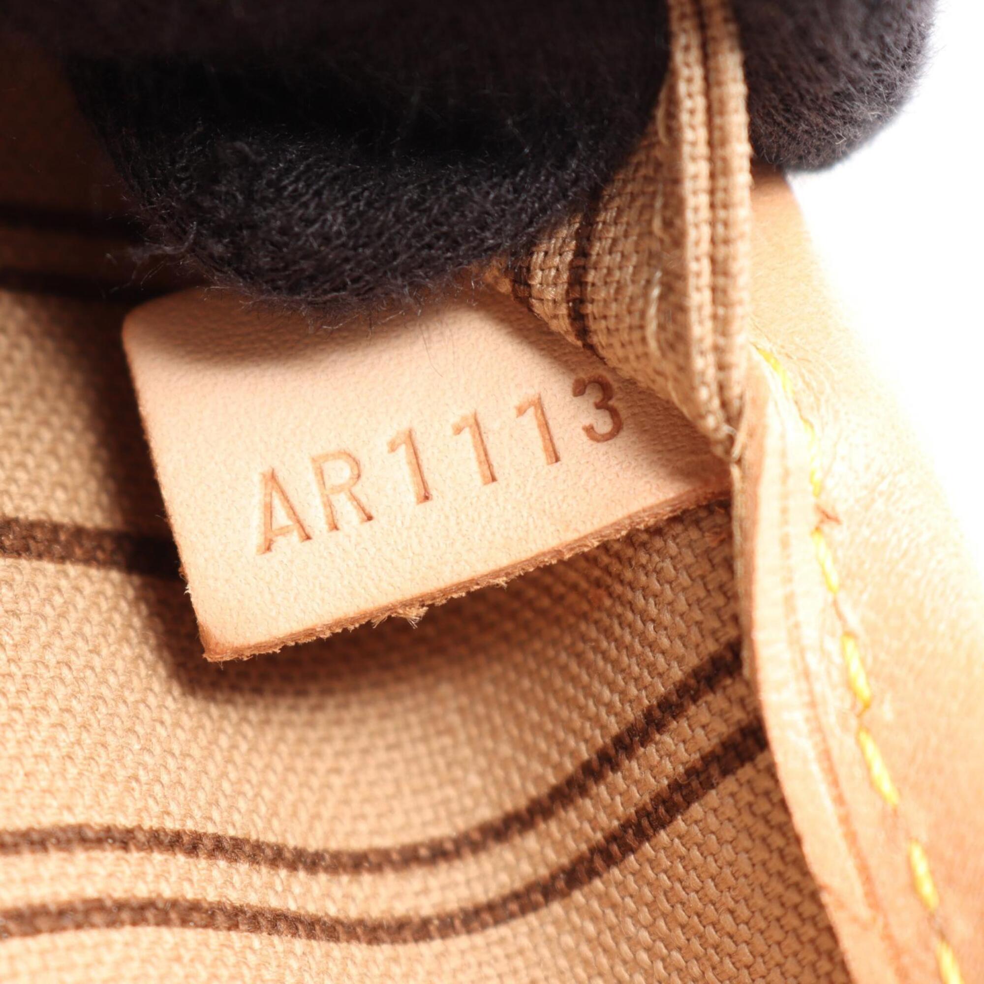 Louis Vuitton Brown Monogram Coated Canvas Leather Handbag Tote Bag (Pre-Owned)