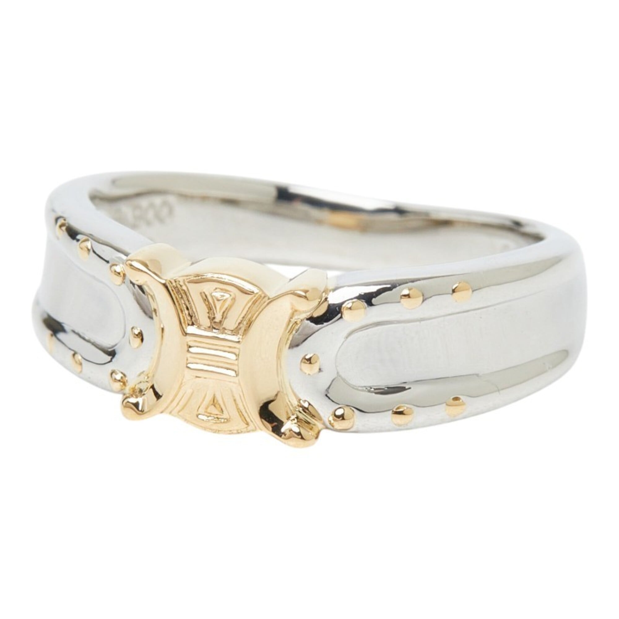 Celine Yellow Gold (18K) Platinum 900 Band Ring (Pre-Owned)
