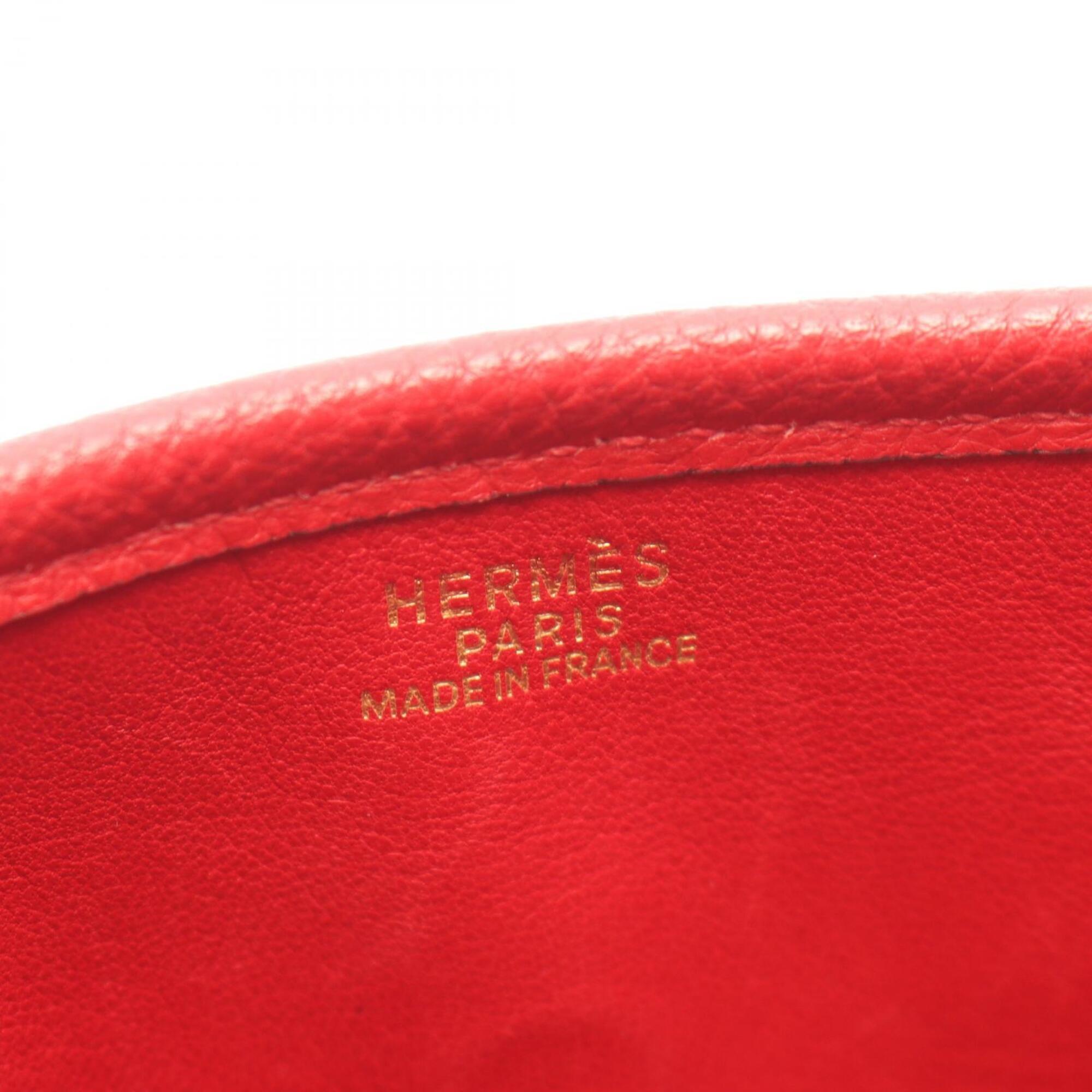 Hermes Red Color Vibrato Leather Togo Leather Shoulder Bag (Pre-Owned)