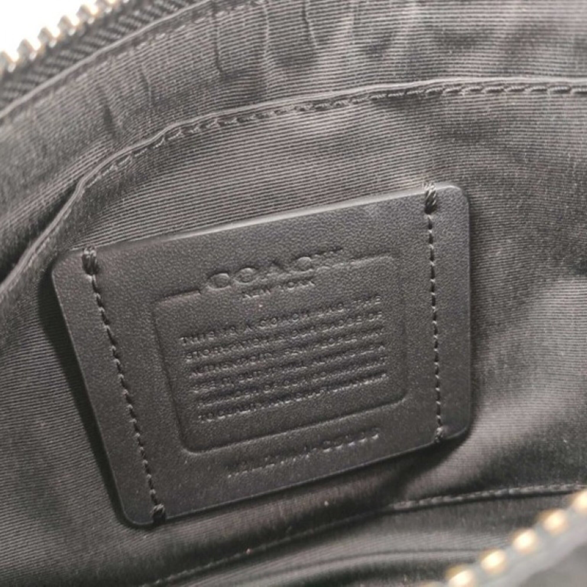 Coach Signature Black Canvas Leather Sling Bag (Pre-Owned)