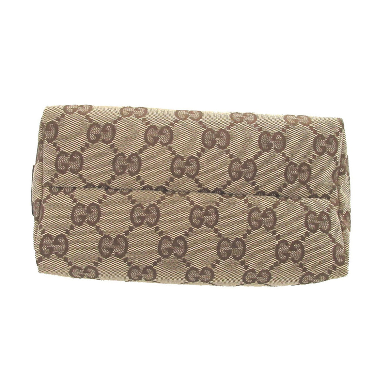 Gucci Beige Brown Gg Canvas Leather Pouch (Pre-Owned)