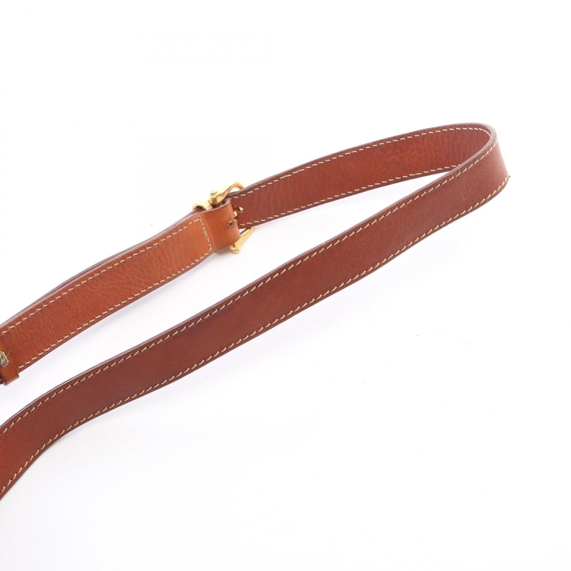 Celine Beige Brown Coated Canvas Leather Handbag Shoulder Bag (Pre-Owned)