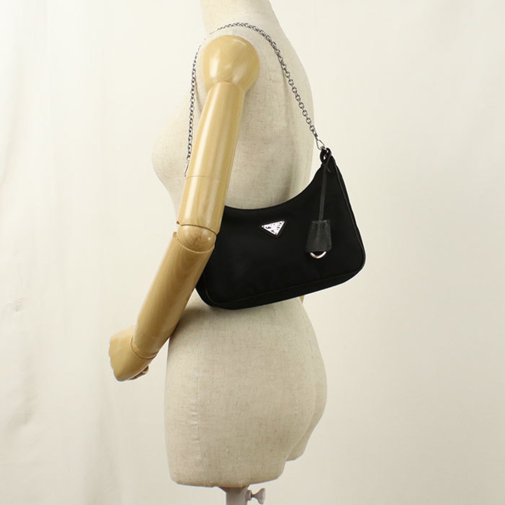 Prada Black Nylon Pouch Shoulder Bag (Pre-Owned)