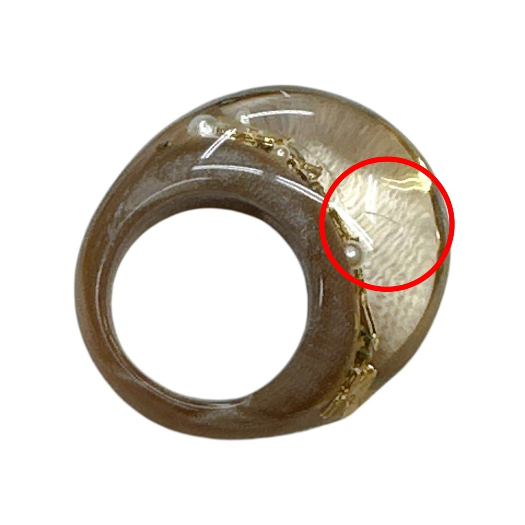 Louis Vuitton Gold Brown Band Ring (Pre-Owned)