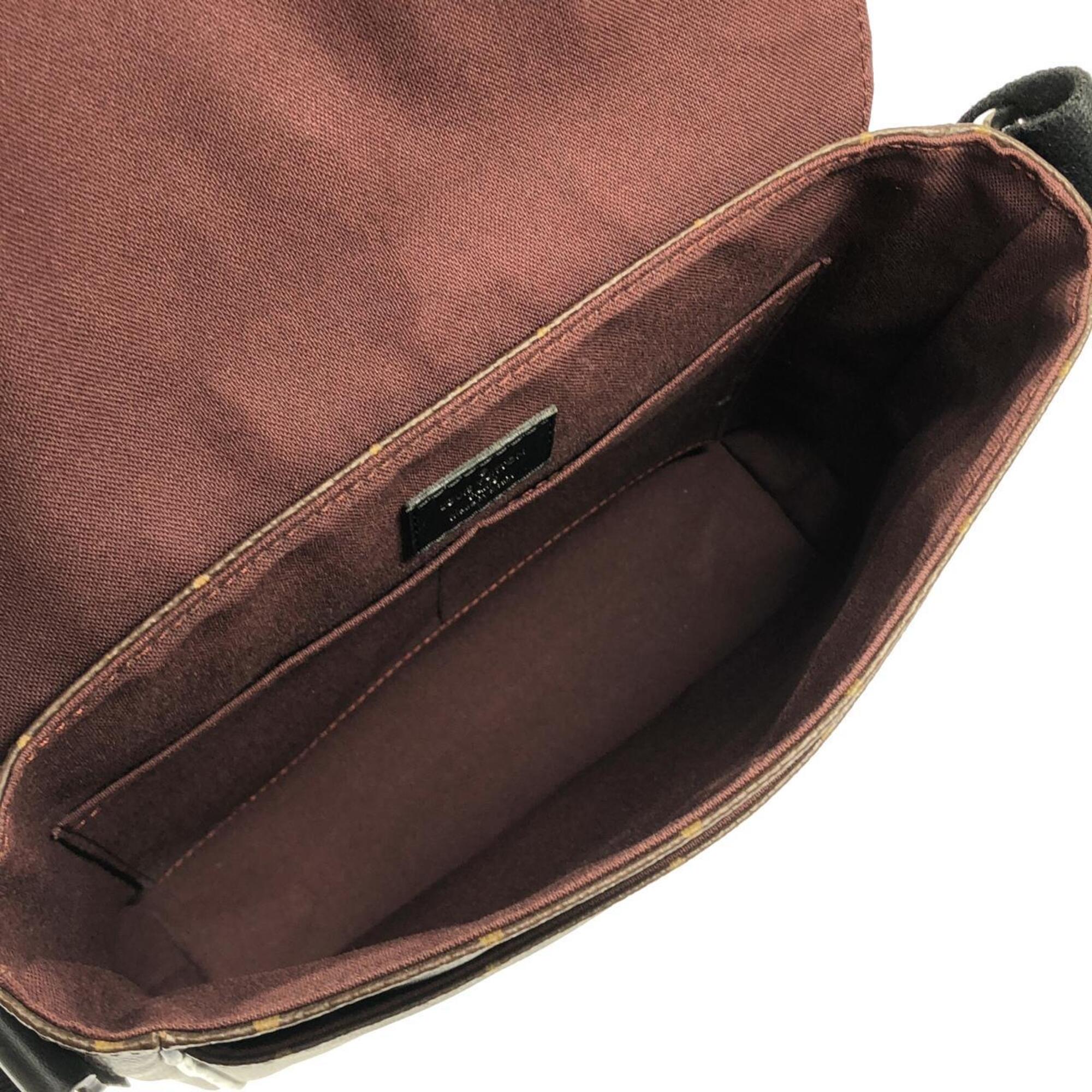 Louis Vuitton Brown Coated Canvas Shoulder Bag (Pre-Owned)