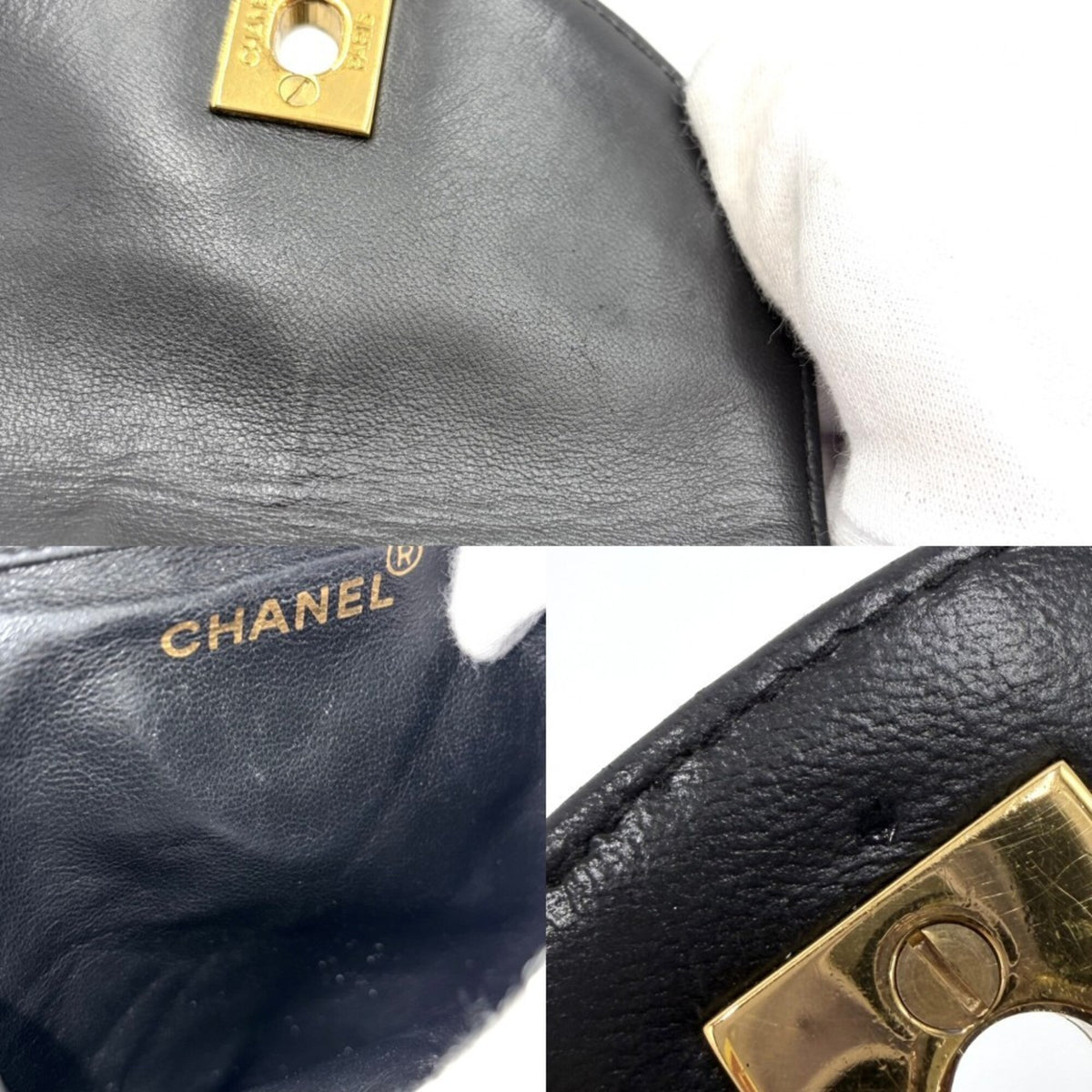 Chanel Matelasse Black Leather Backpack (Pre-Owned)