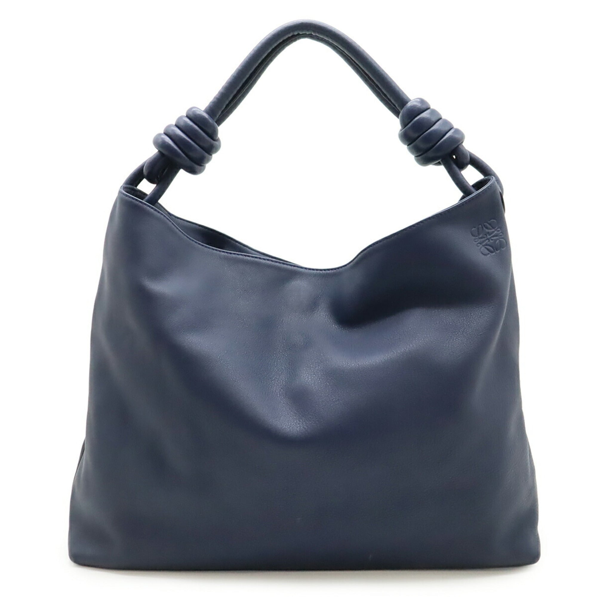 Loewe Flamenco Navy Leather Shoulder Bag (Pre-Owned)