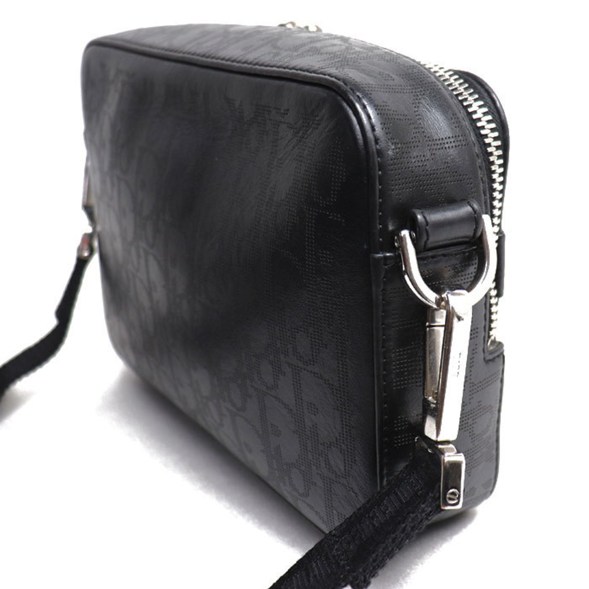 Christian Dior Black Leather Shoulder Bag (Pre-Owned)