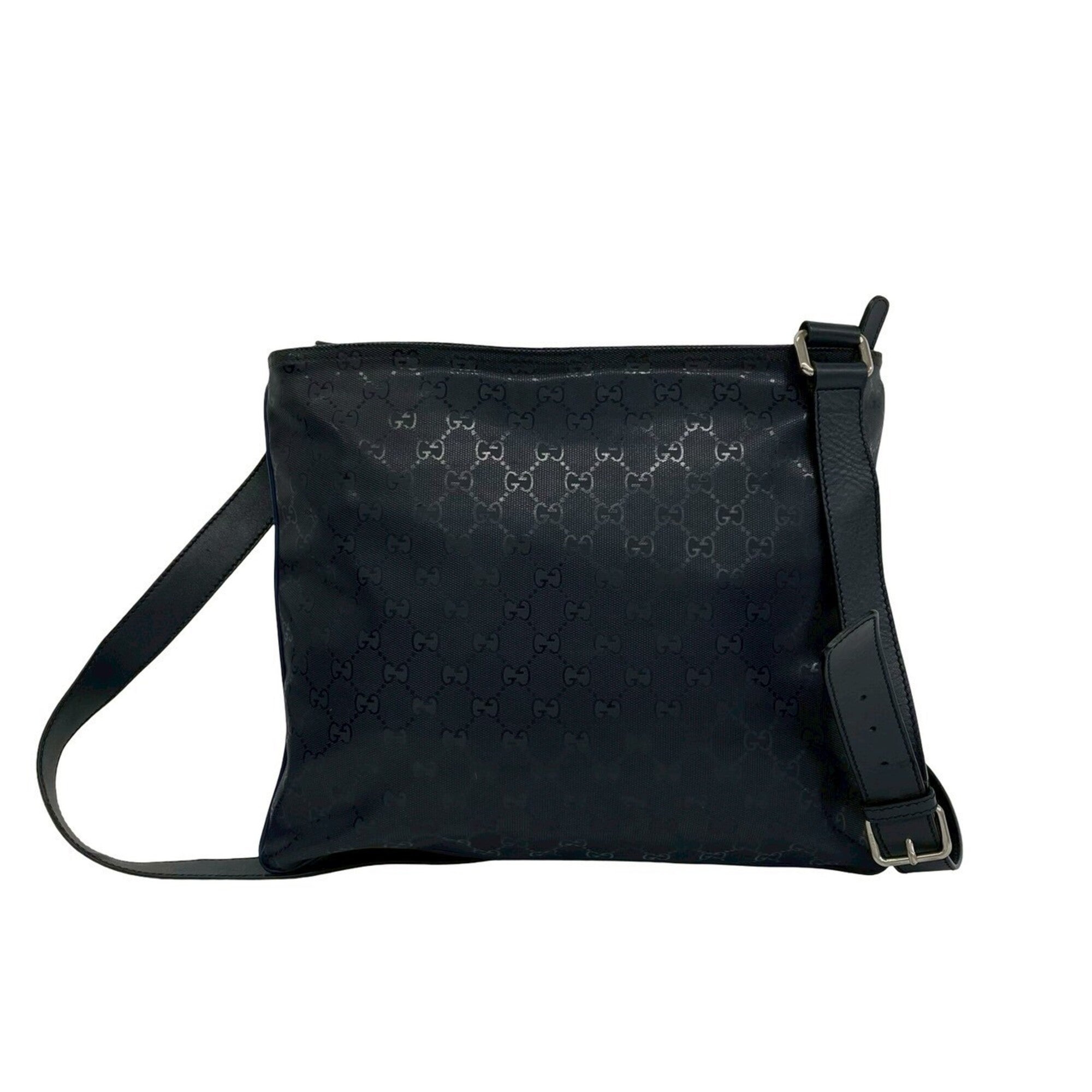 Gucci Navy Pvc Leather Shoulder Bag (Pre-Owned)