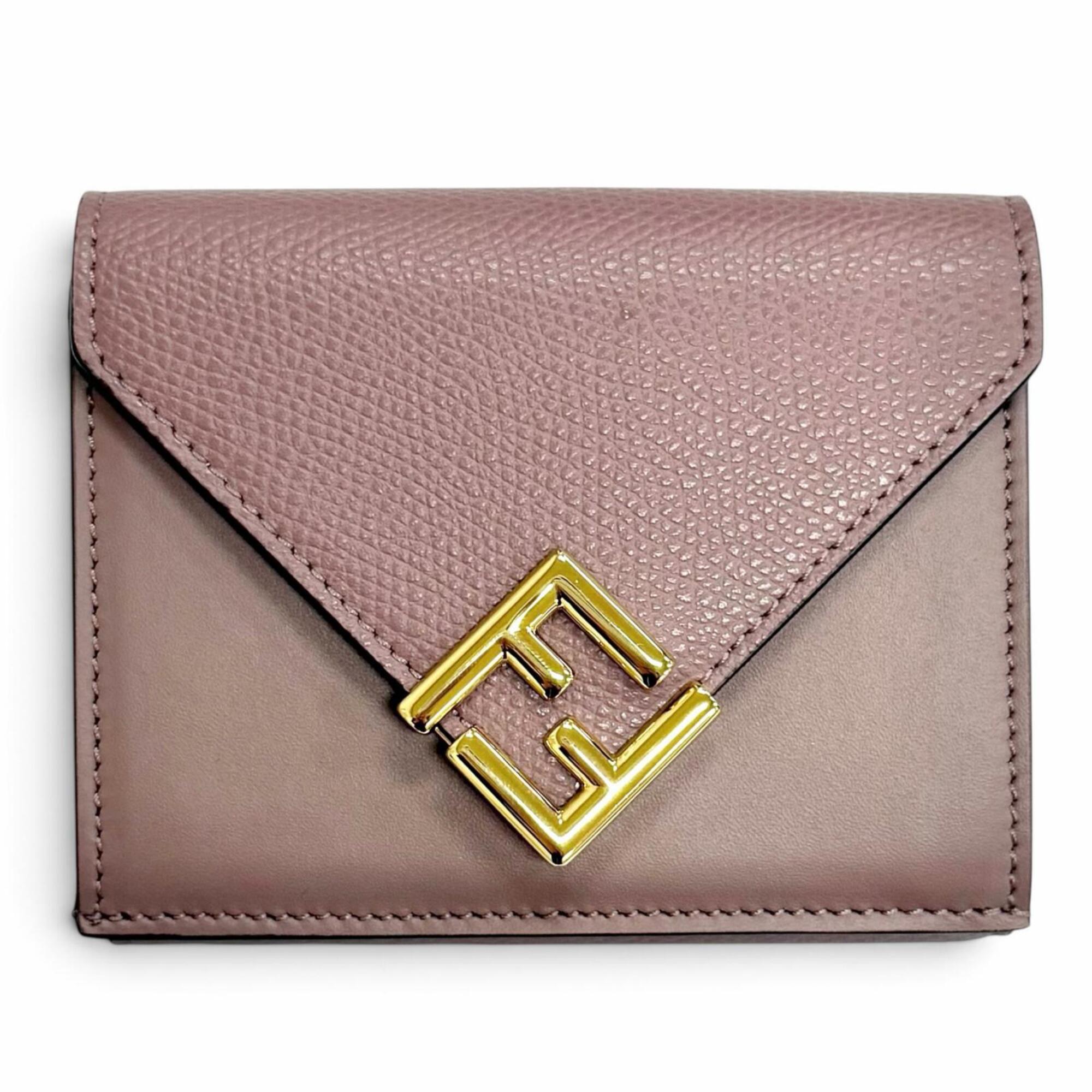 Fendi Purple Leather Wallet (Tri-Fold) (Pre-Owned)