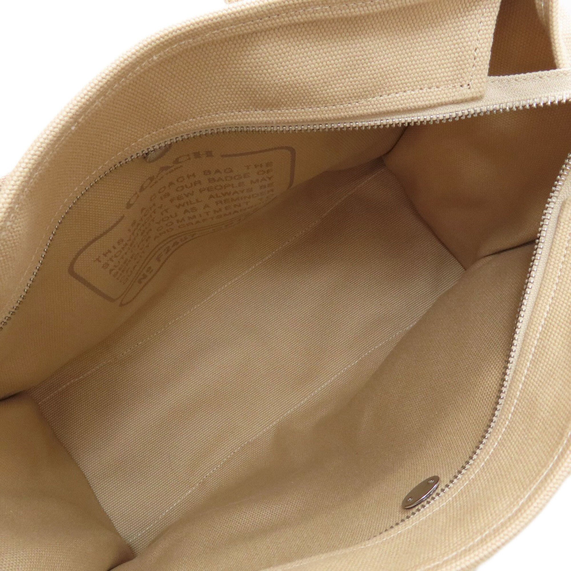 Coach Beige Canvas Tote Bag (Pre-Owned)