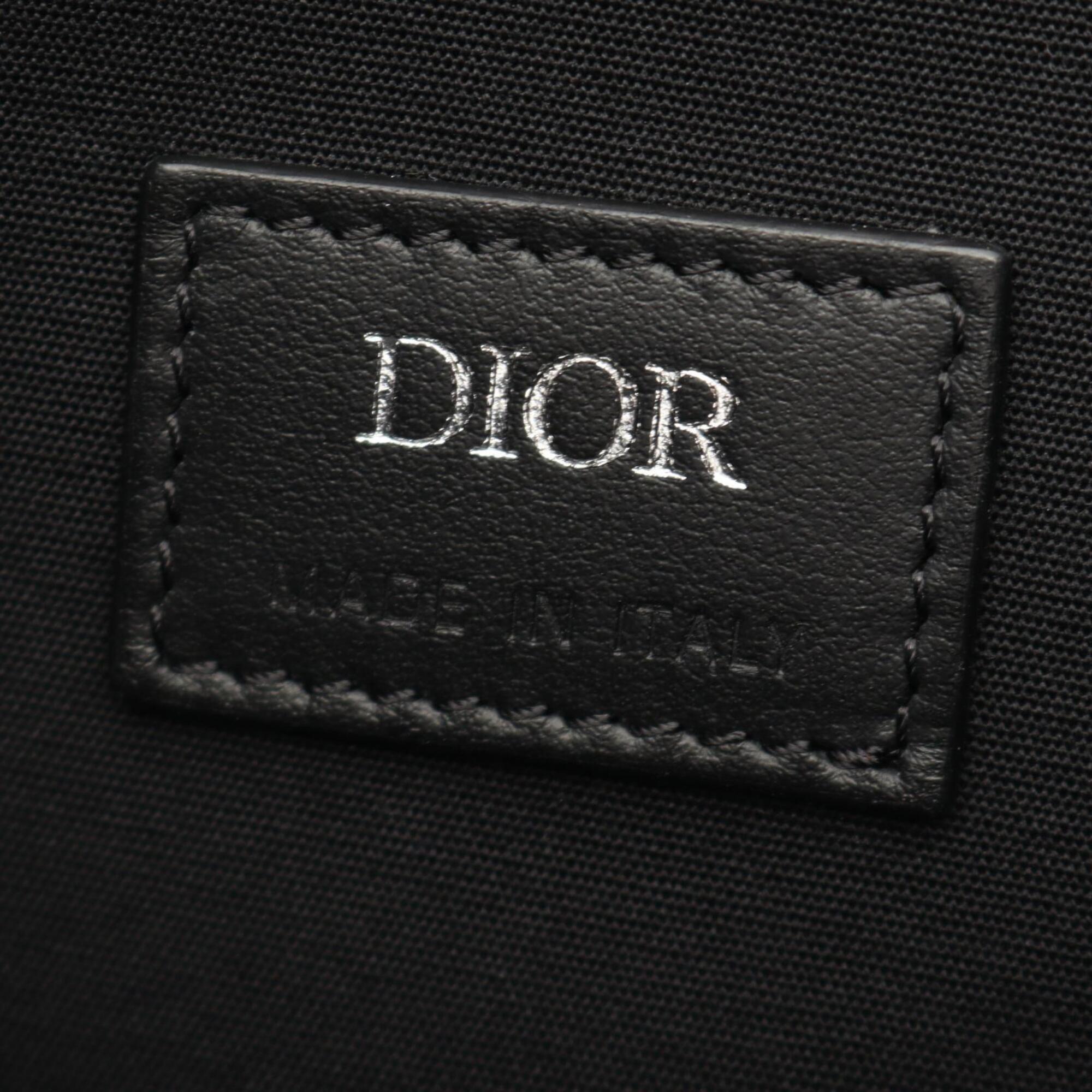 Christian Dior Black Coated Canvas Leather Backpack (Pre-Owned)