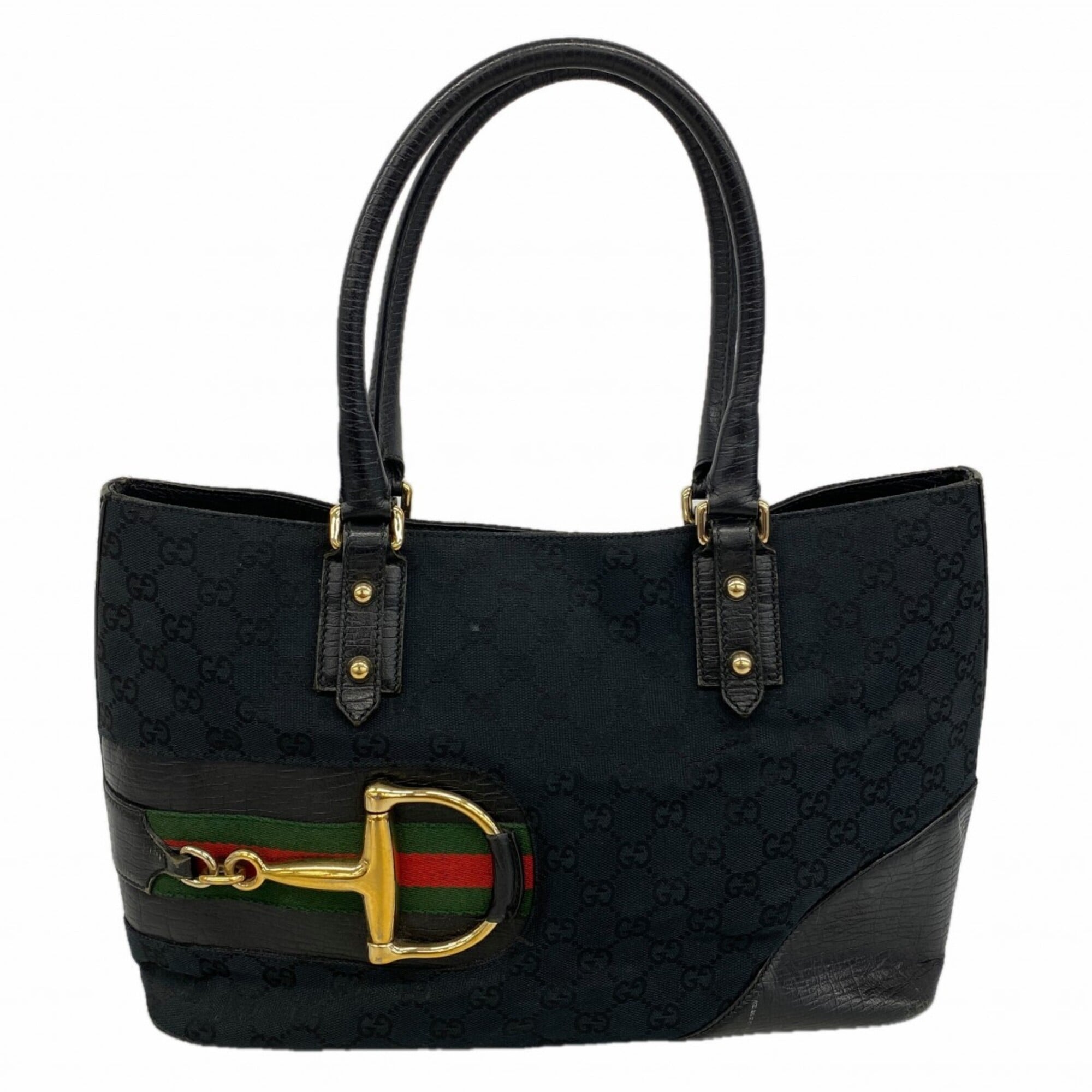 Gucci Black Canvas Tote Bag (Pre-Owned)