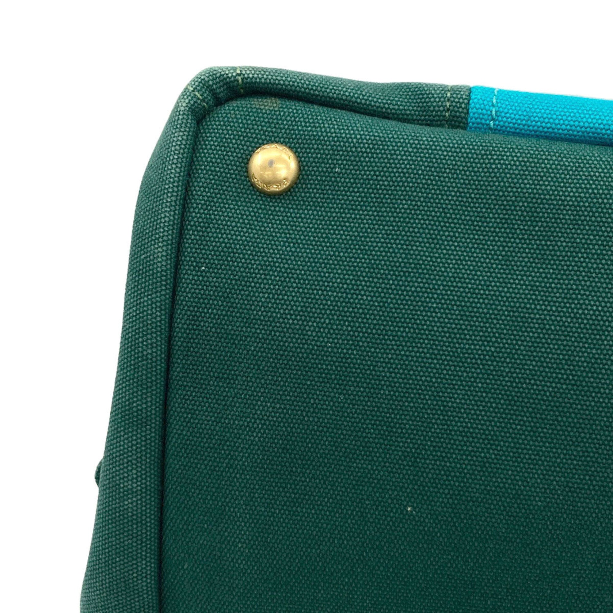 Prada Green Canvas Handbag (Pre-Owned)