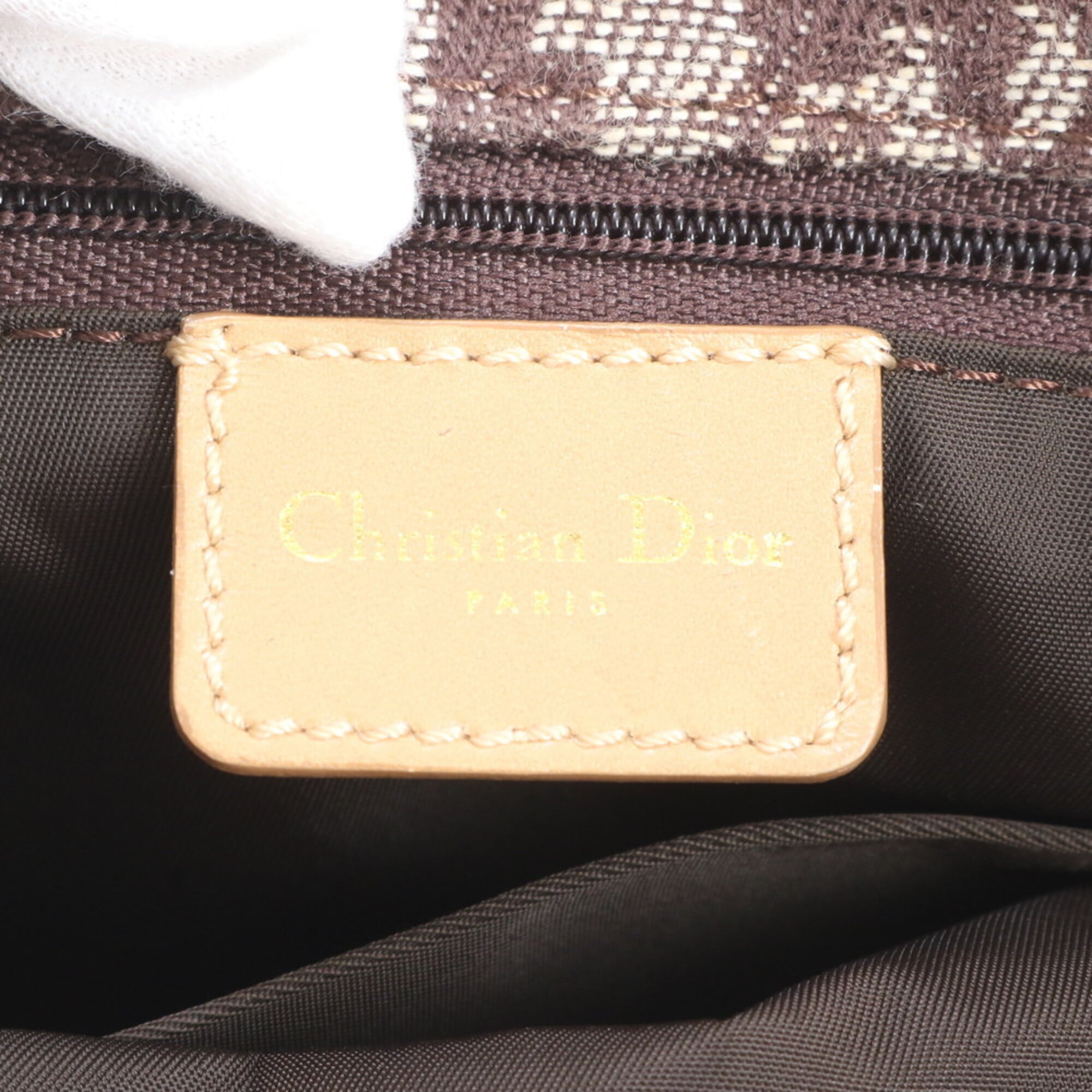 Christian Dior Trotter Brown Trotter Handbag Tote Bag (Pre-Owned)