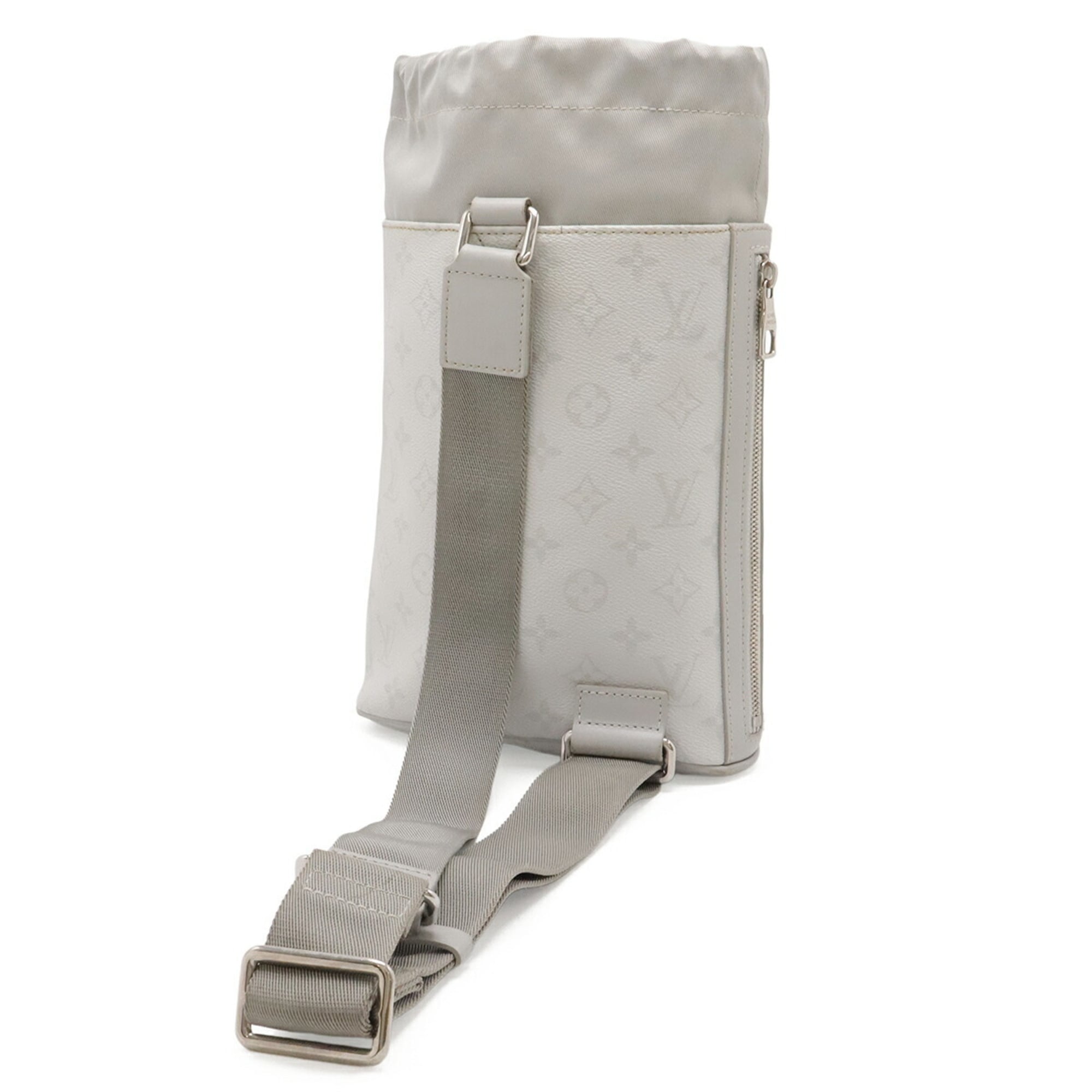 Louis Vuitton Gray Monogram Canvas Shoulder Bag Sling Bag (Pre-Owned)