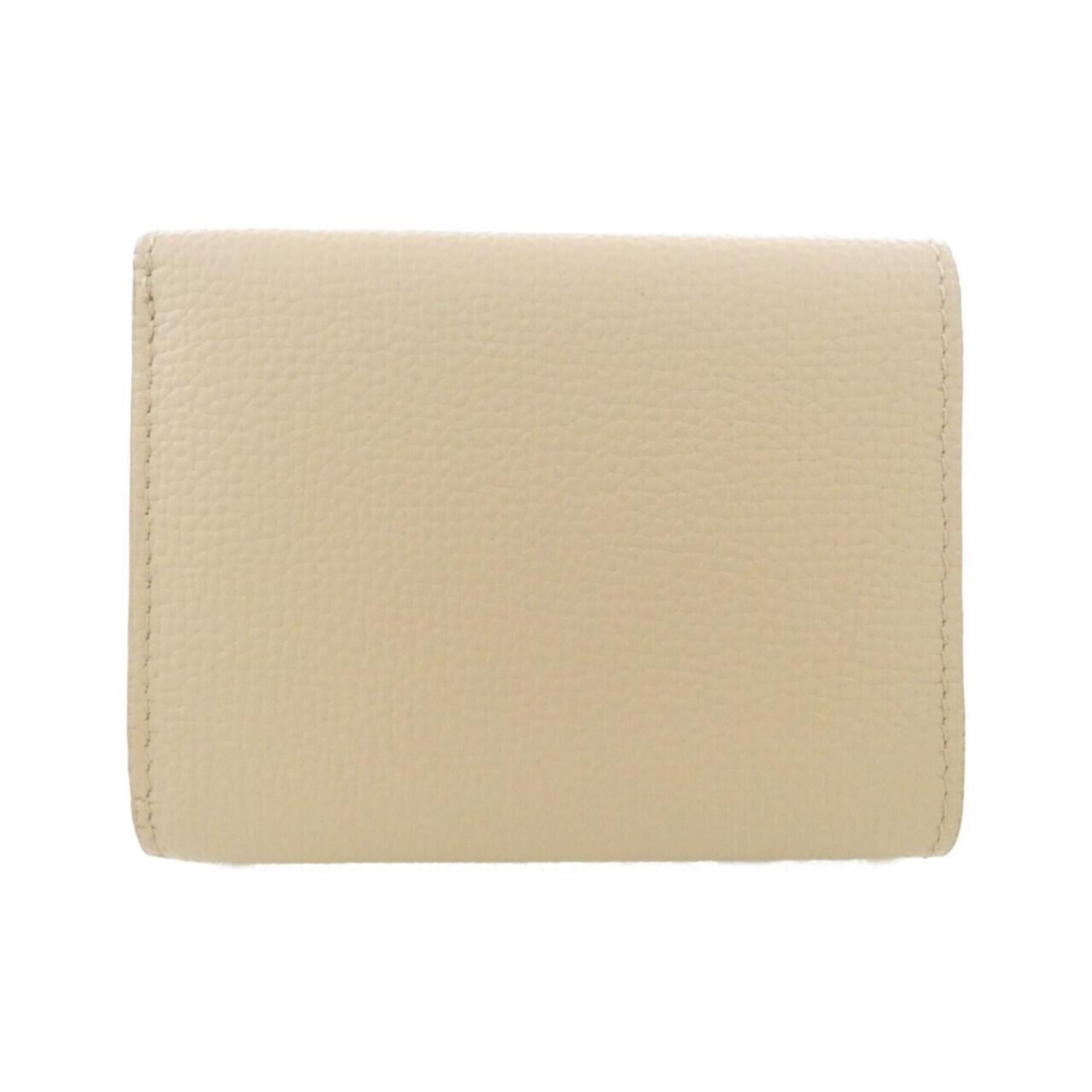 Loewe Beige Leather Wallet (Tri-Fold) (Pre-Owned)