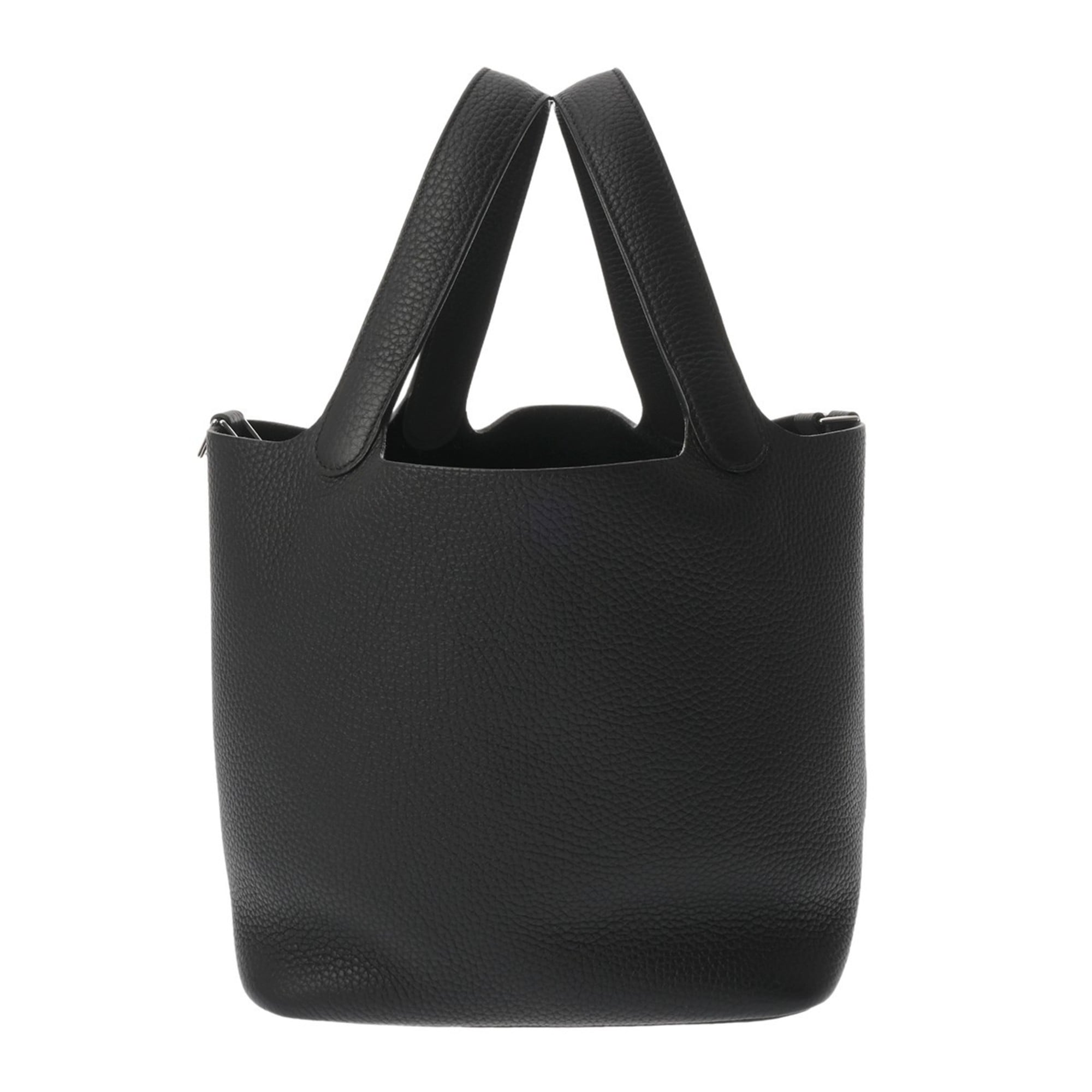 Hermes Black Taurillon Clemence Leather Handbag (Pre-Owned)