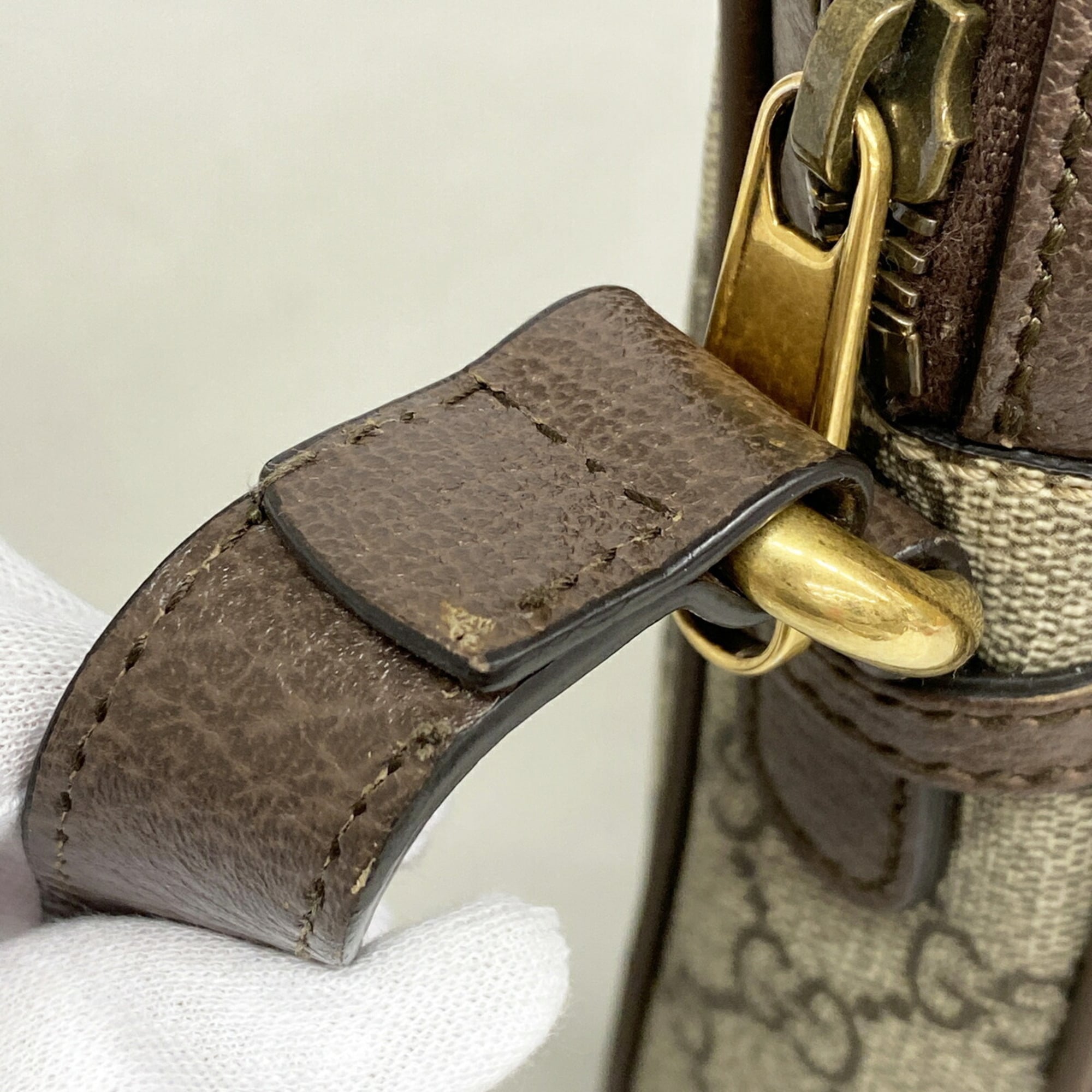 Gucci Beige Brown Pvc Shoulder Bag (Pre-Owned)